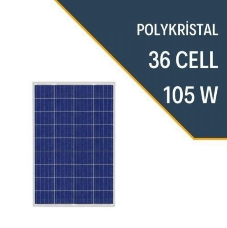 105W Polikristal Güneş Paneli