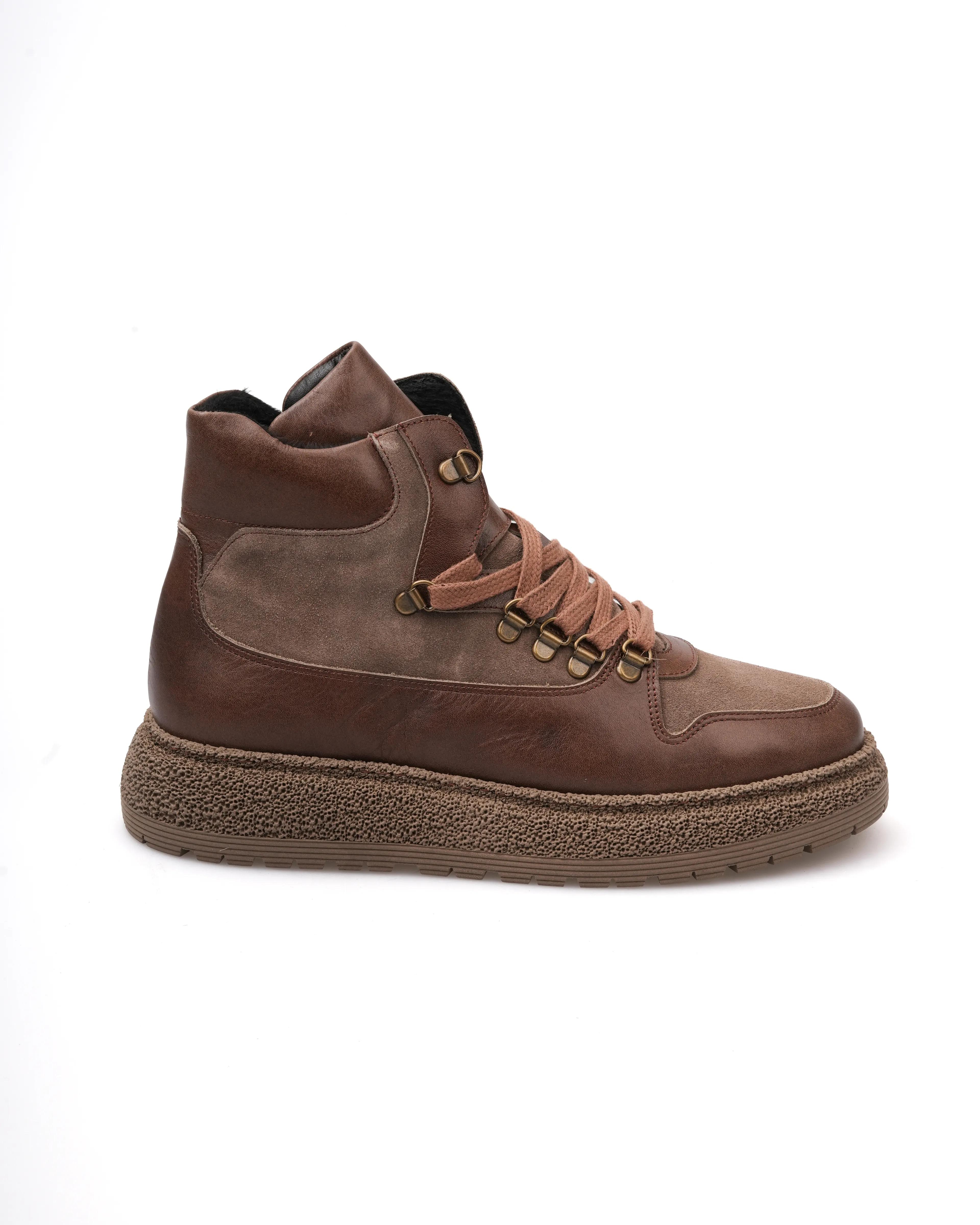 MARTİYA HAKİKİ DERİ GÜNLÜK ERKEK BOT - Vizon