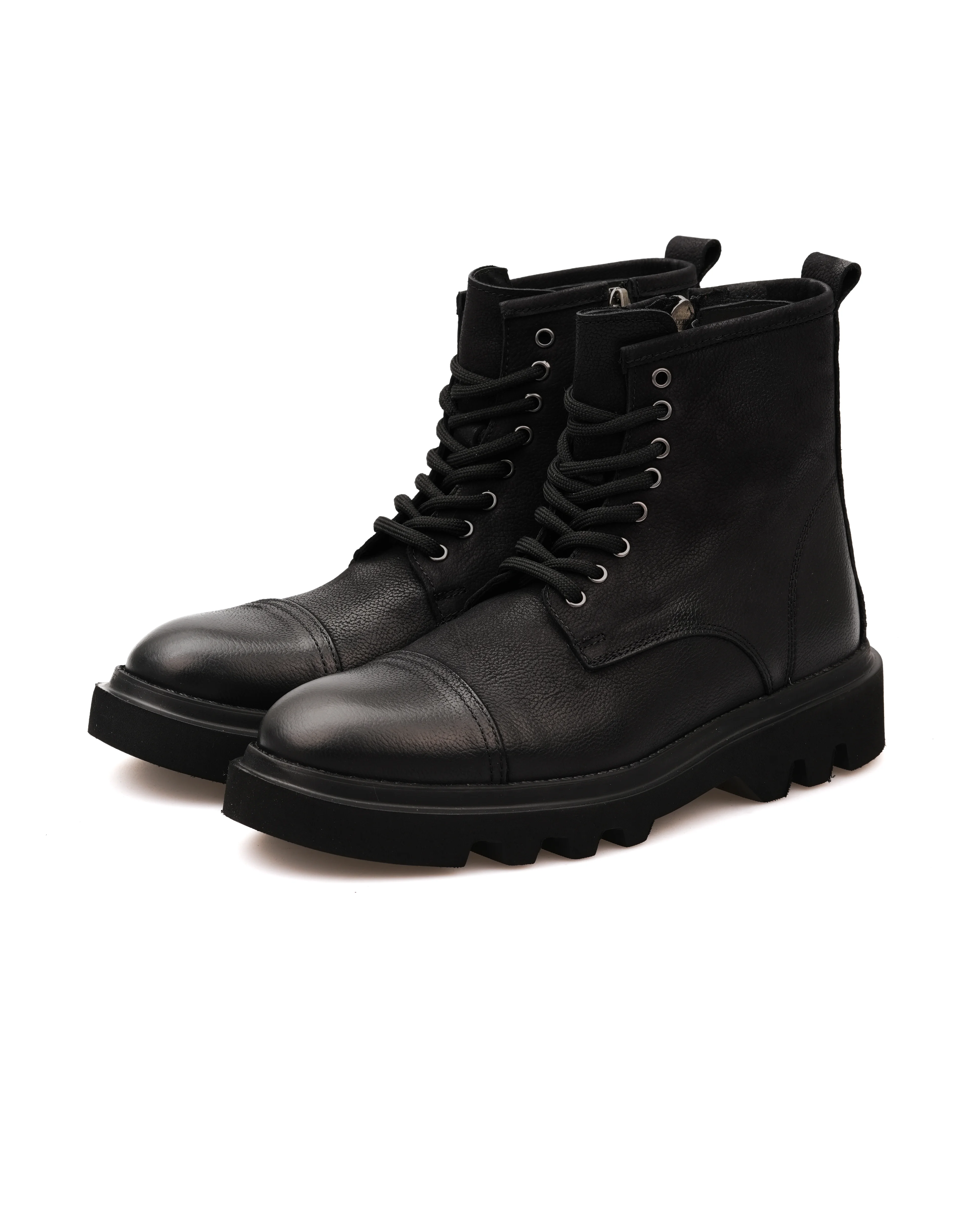 ROYAN HAKİKİ DERİ NUBUK ERKEK POSTAL BOT - Siyah Nubuk