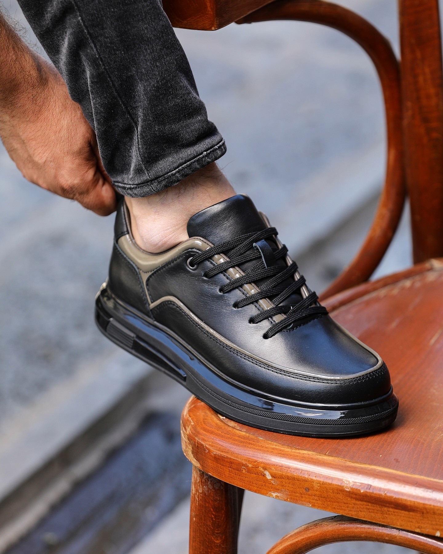 WAYGRE HAKİKİ DERİ AİR TABAN GÜNLÜK ERKEK SNEAKER AYAKKABI