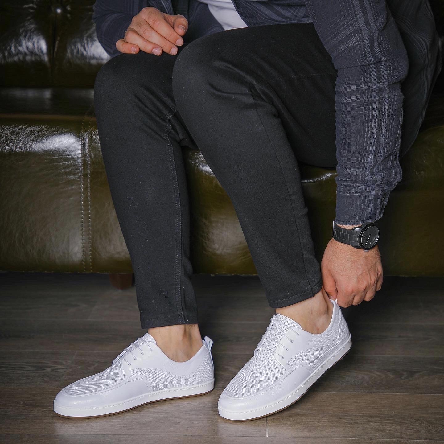 CONNAC HAKİKİ DERİ GÜNLÜK ERKEK CASUAL AYAKKABI - Beyaz