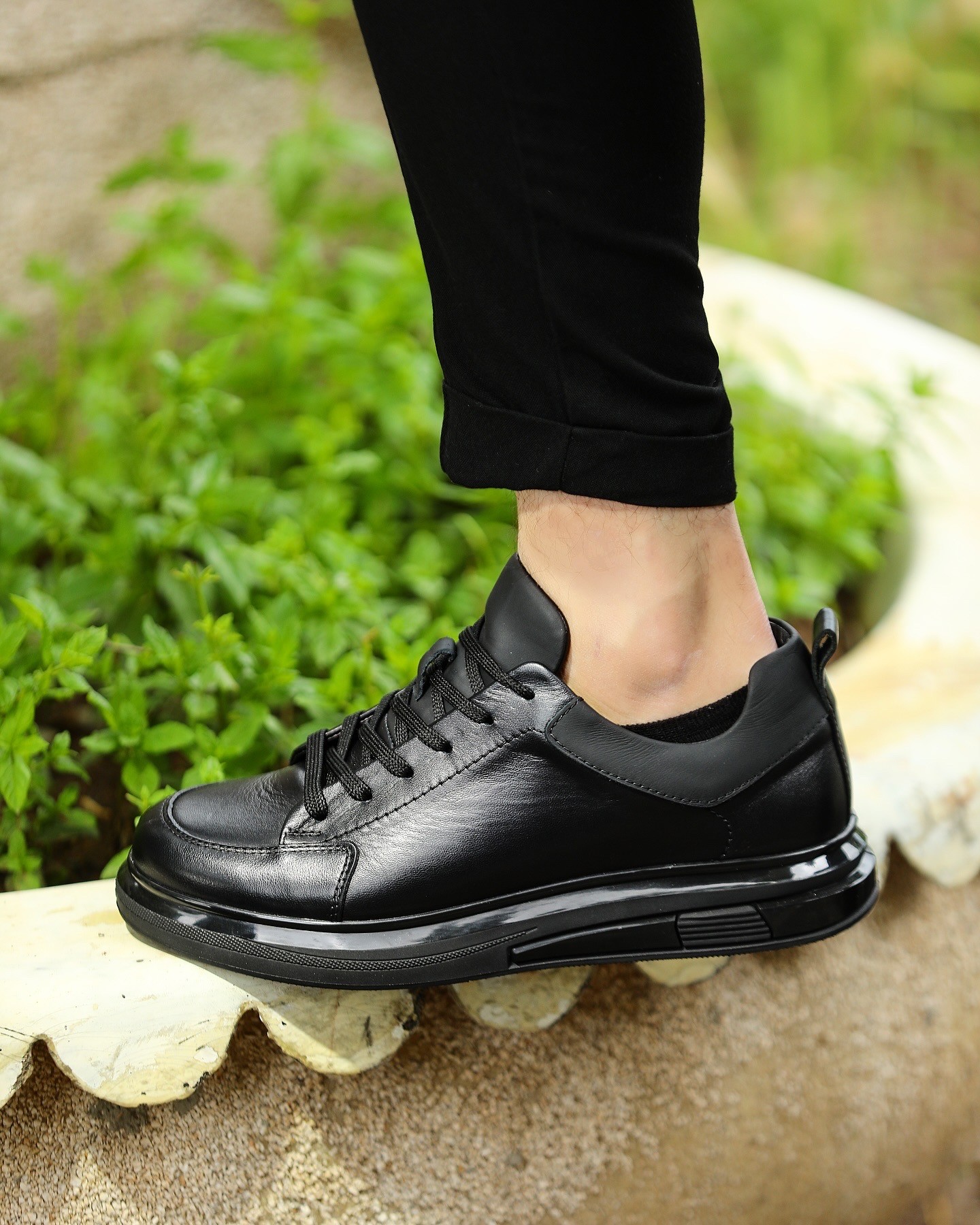 HALDİ HAKİKİ DERİ AİR TABAN GÜNLÜK ERKEK SNEAKER AYAKKABI
