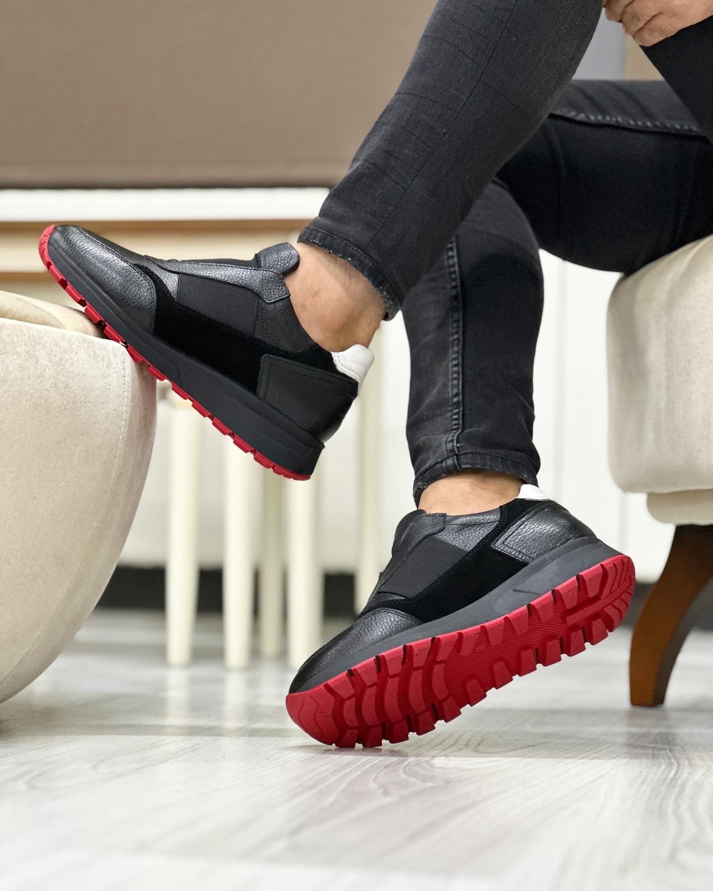 HAKİKİ DERİ EVA TABAN GÜNLÜK ERKEK SNEAKER AYAKKABI