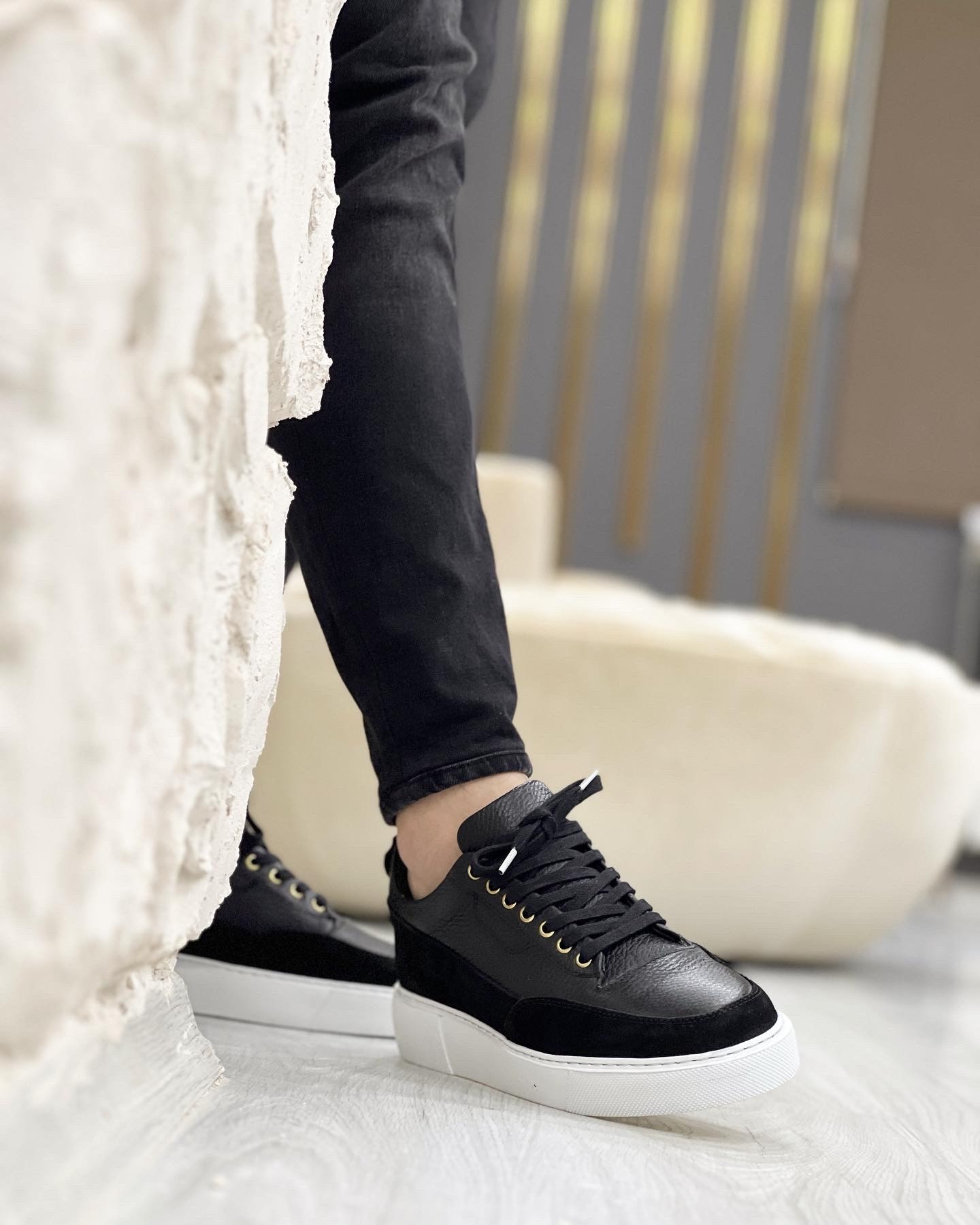 HAKİKİ DERİ EVA TABAN GÜNLÜK ERKEK SNEAKER AYAKKABI