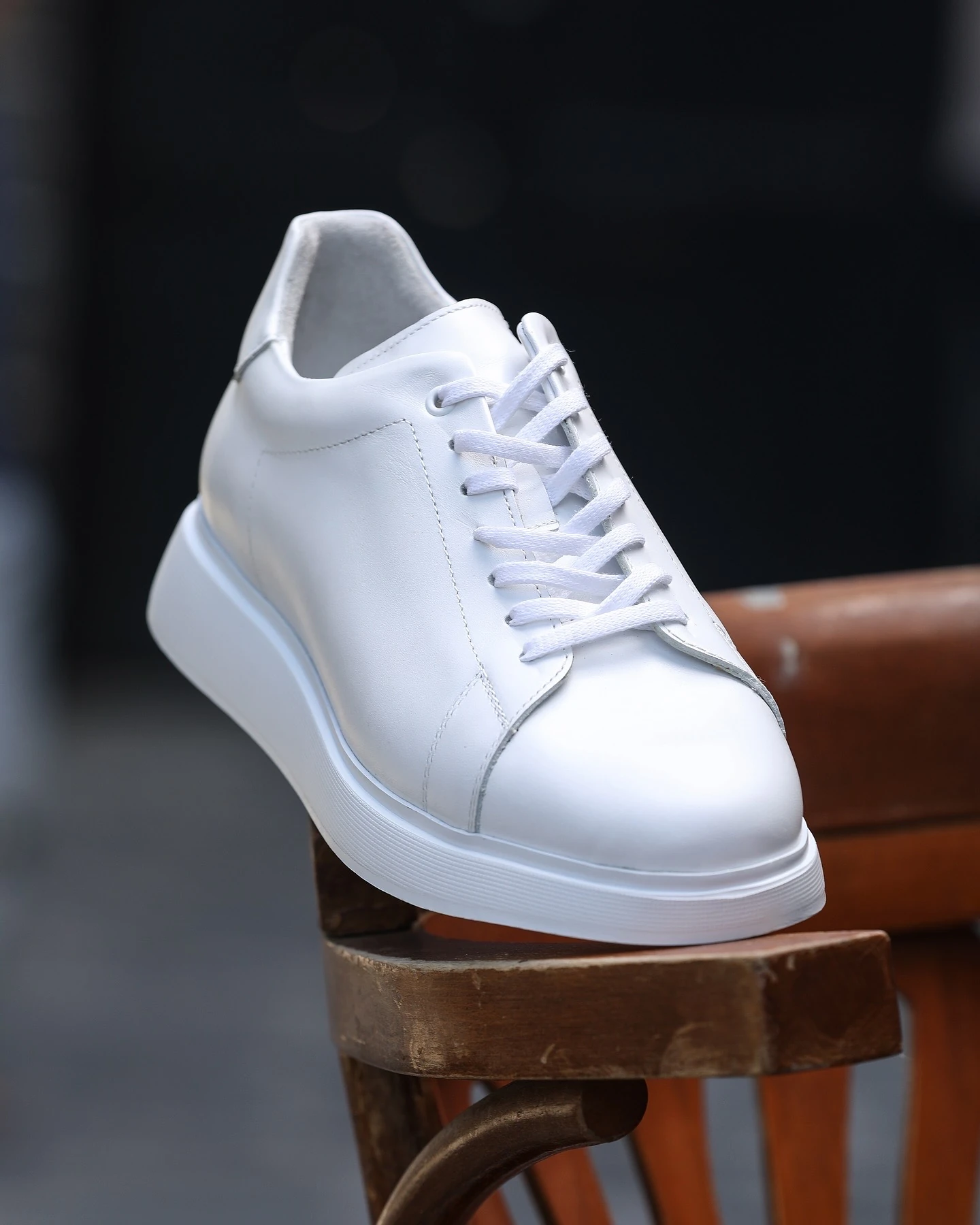 PEİGA HAKİKİ DERİ EVA TABAN GÜNLÜK ERKEK AYAKKABI - Beyaz