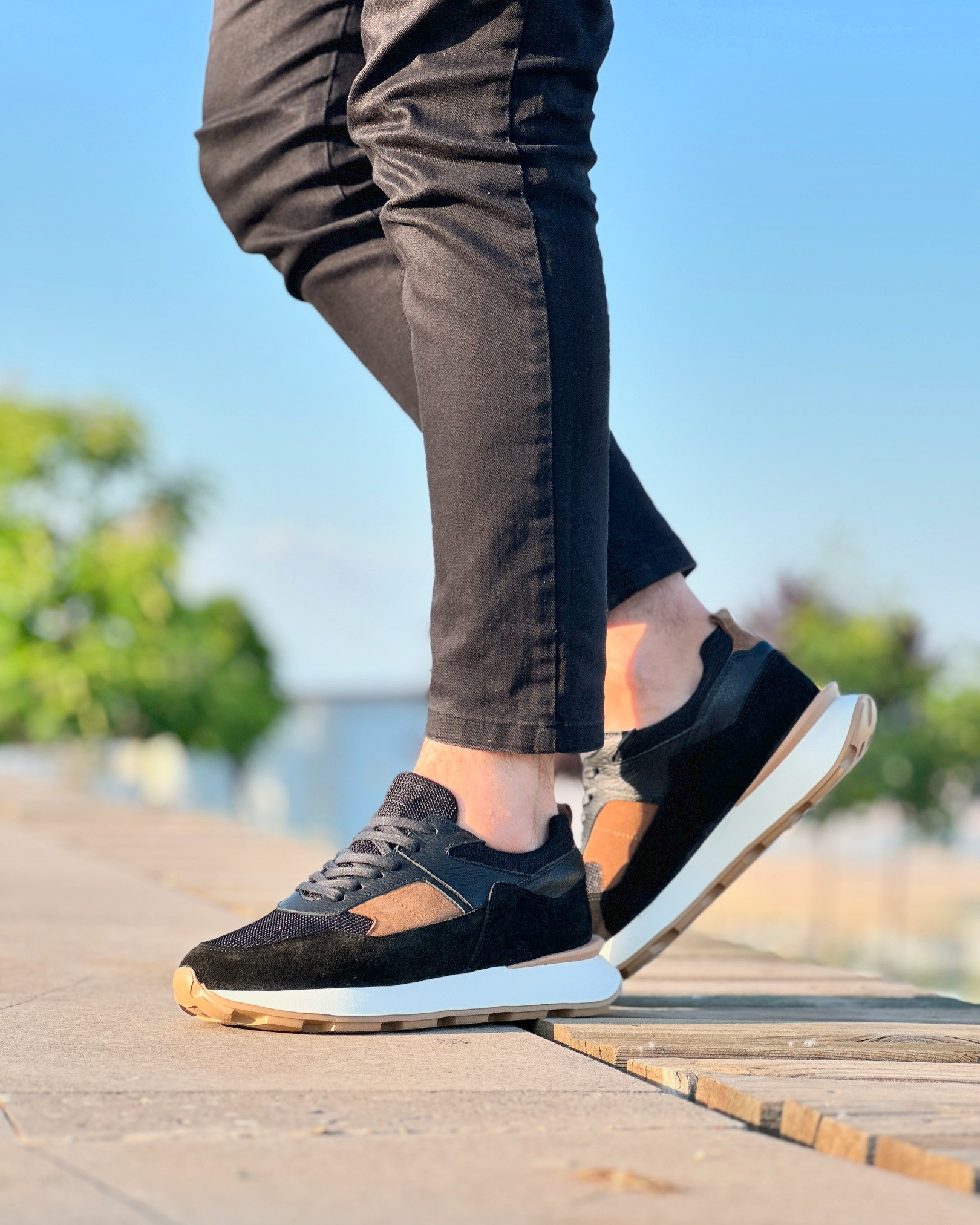 MERCURİ HAKİKİ DERİ EVA TABAN GÜNLÜK ERKEK SNEAKER AYAKKABI