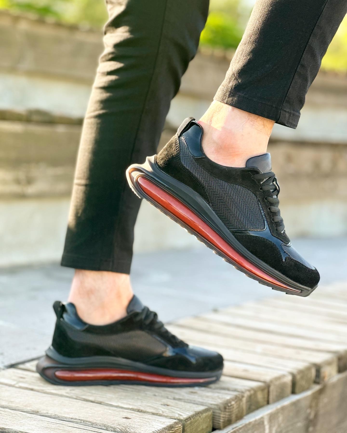 HAKİKİ DERİ AİR TABAN GÜNLÜK ERKEK SNEAKER AYAKKABI