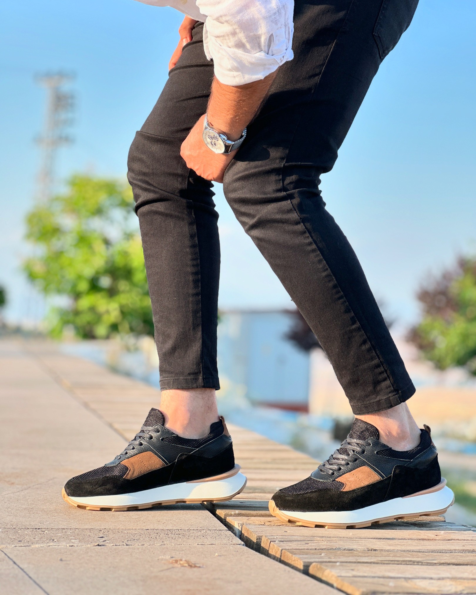 MERCURİ HAKİKİ DERİ EVA TABAN GÜNLÜK ERKEK SNEAKER AYAKKABI