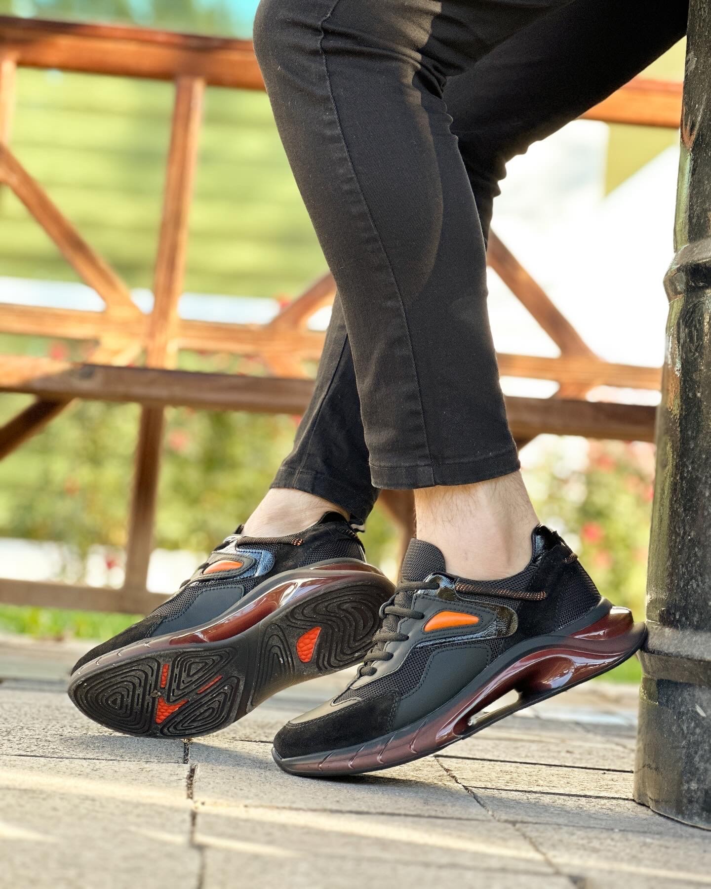 HAKİKİ DERİ AİR TABAN GÜNLÜK ERKEK SNEAKER AYAKKABI