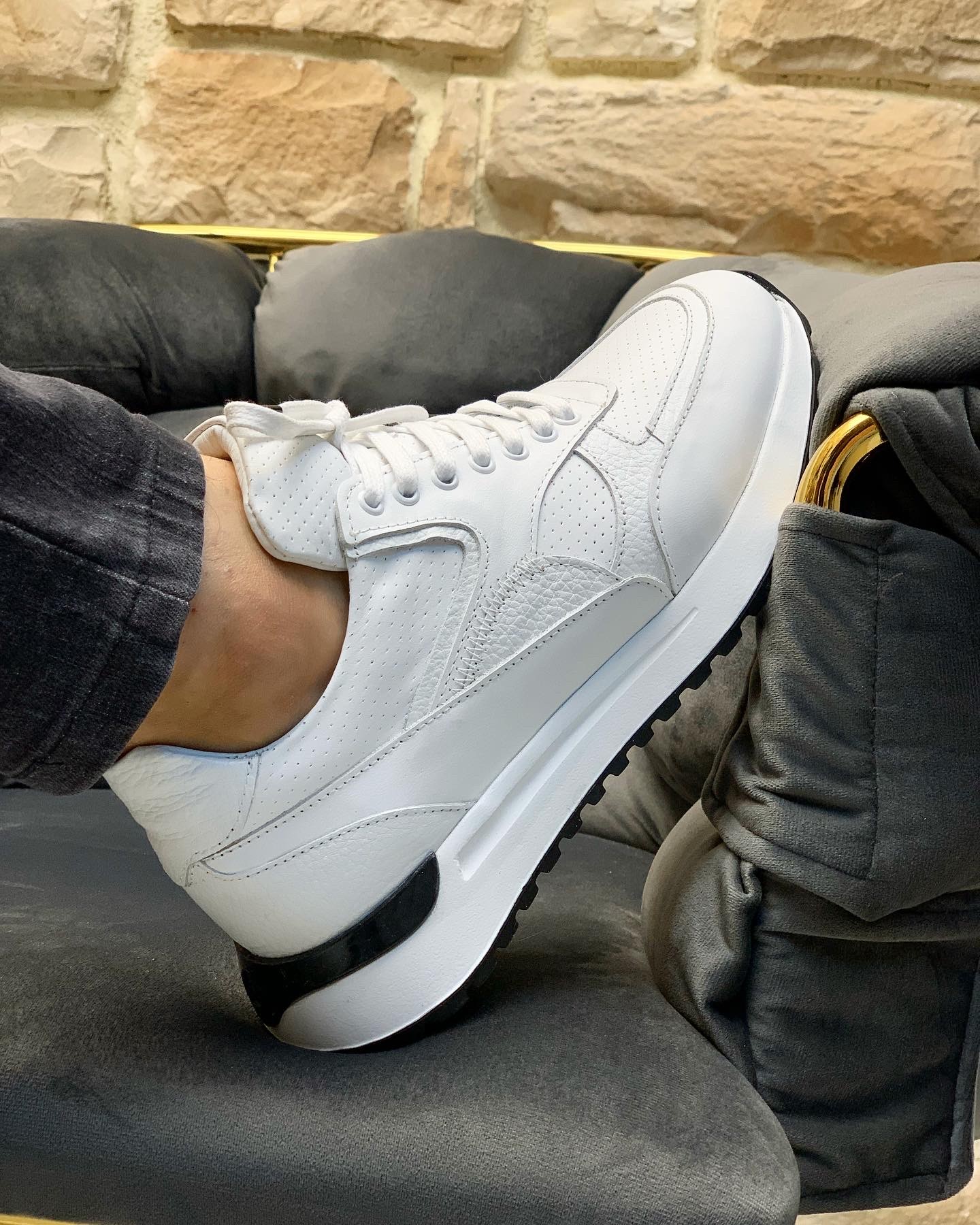 HAKİKİ DERİ EVA TABAN GÜNLÜK ERKEK SNEAKER AYAKKABI