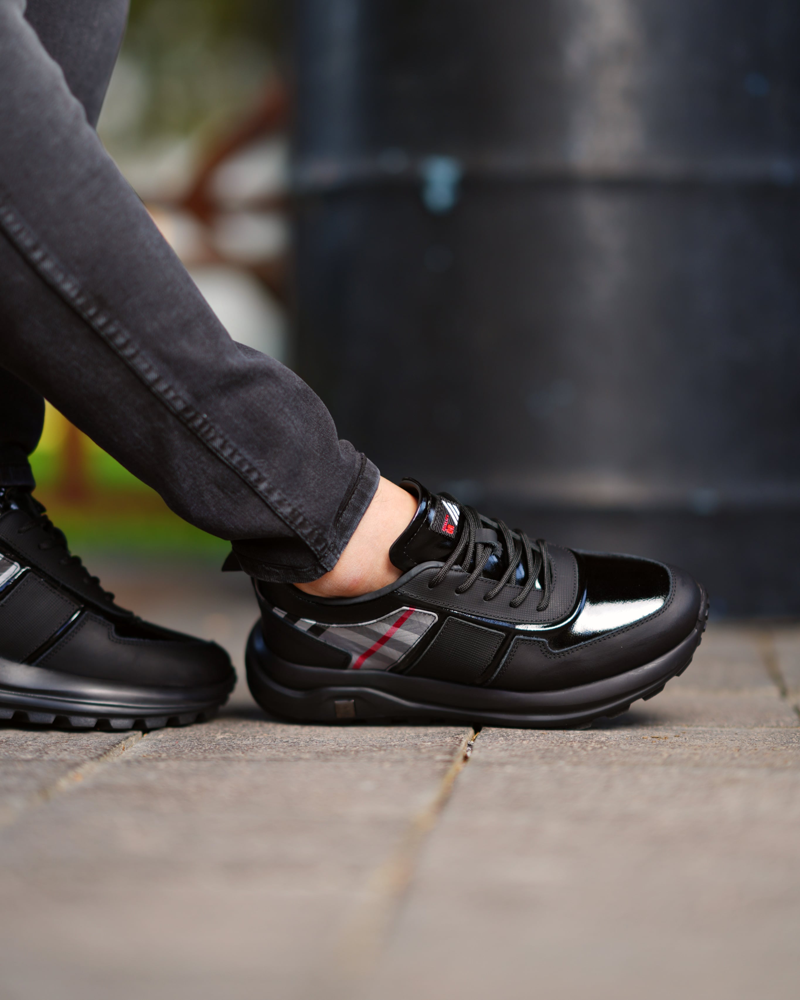 SEMİH HAKİKİ DERİ GÜNLÜK ERKEK SNEAKER AYAKKABI - Siyah
