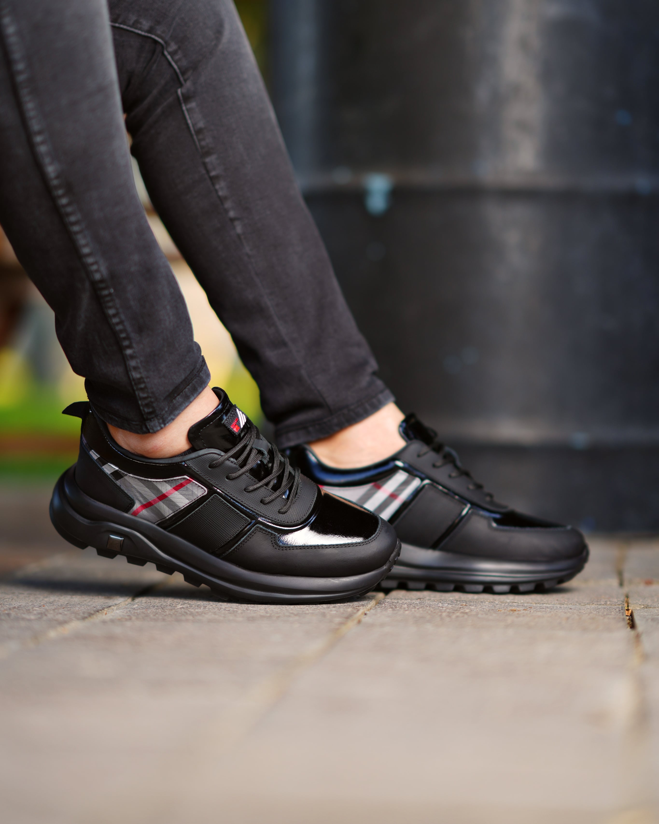 SEMİH HAKİKİ DERİ GÜNLÜK ERKEK SNEAKER AYAKKABI - Siyah
