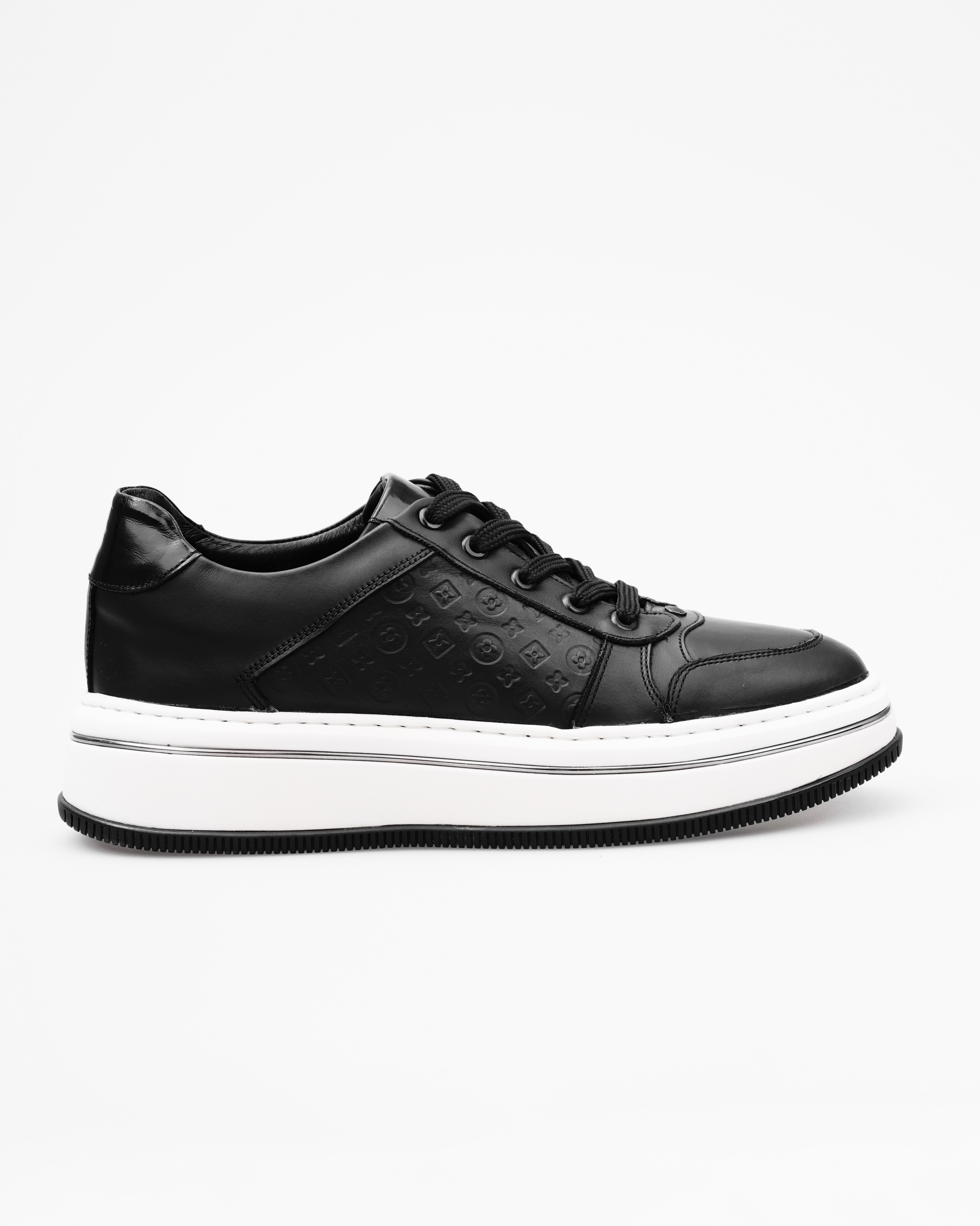 RİFAN HAKİKİ DERİ GÜNLÜK ERKEK SNEAKER AYAKKABI - Siyah
