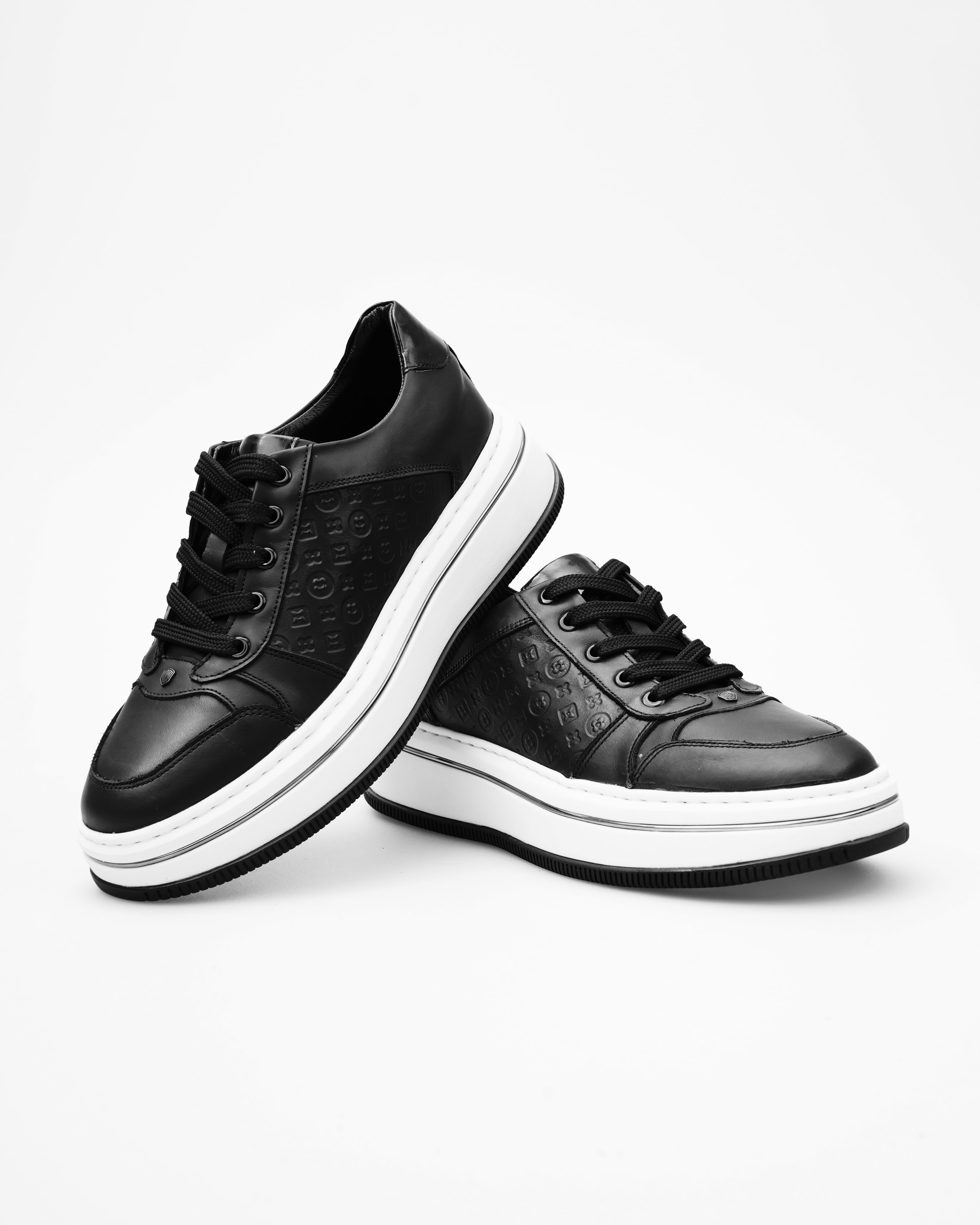 RİFAN HAKİKİ DERİ GÜNLÜK ERKEK SNEAKER AYAKKABI - Siyah