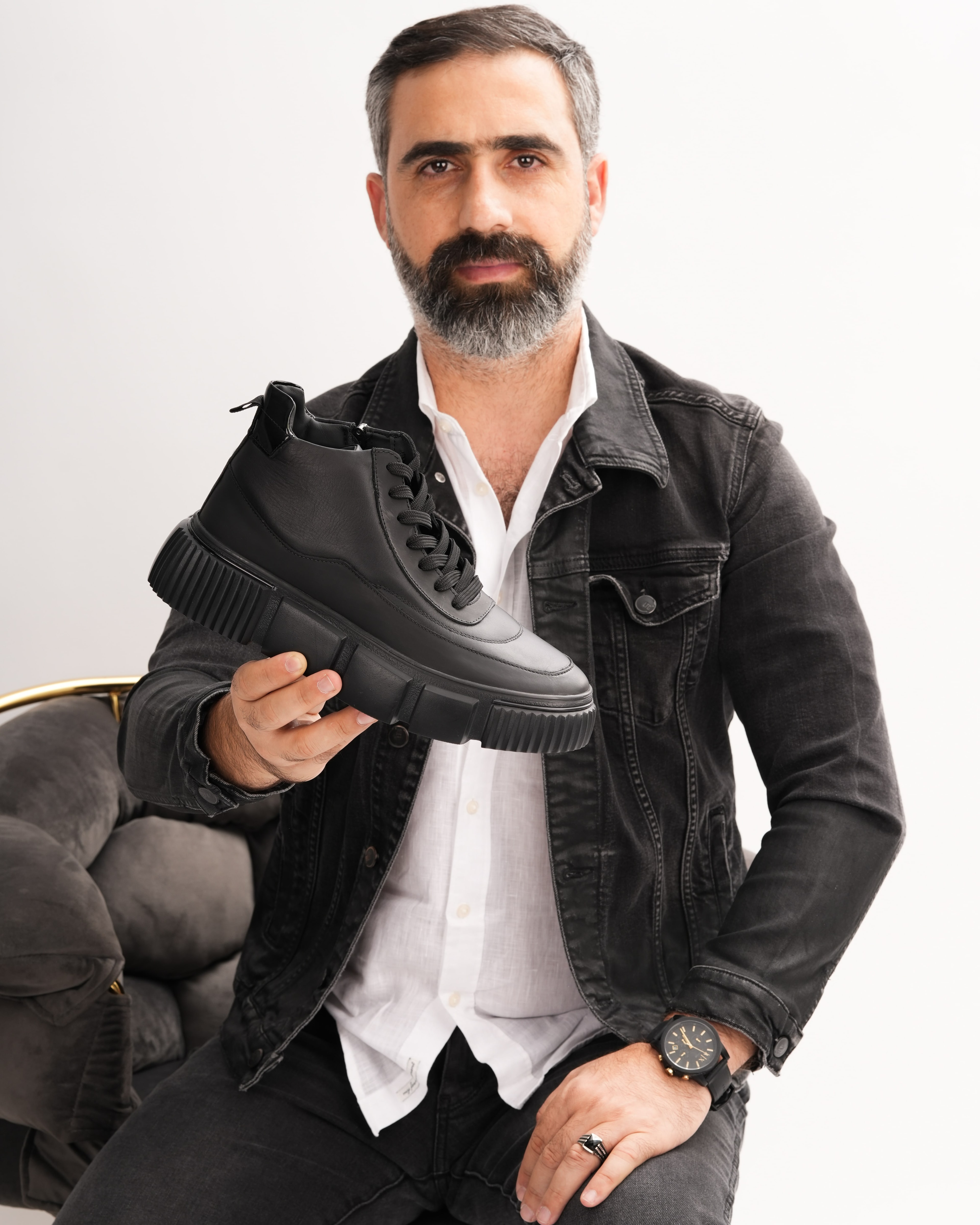 RALAN HAKİKİ DERİ GÜNLÜK ERKEK BOT - Siyah
