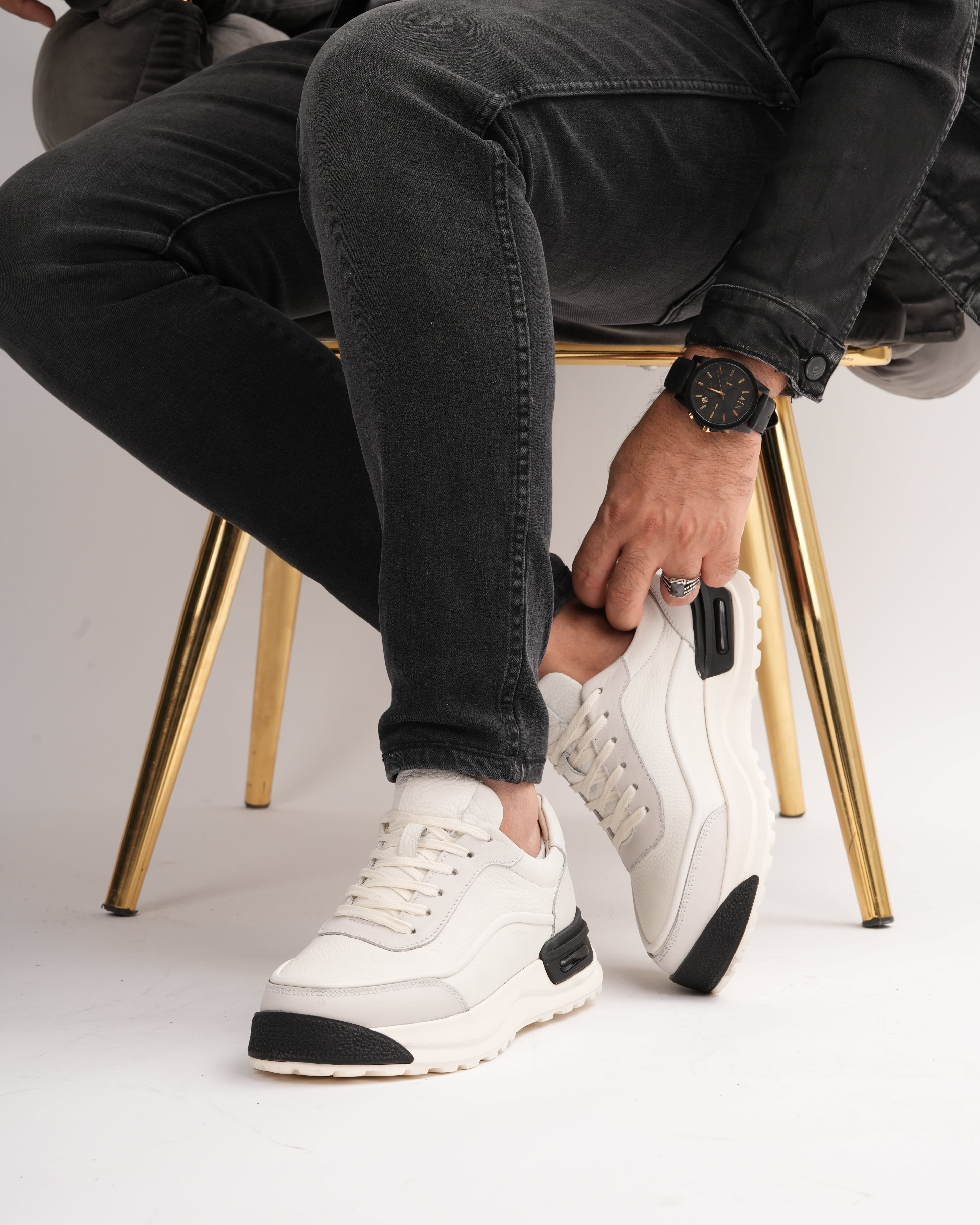 CHAR HAKİKİ DERİ GÜNLÜK ERKEK SNEAKER AYAKKABI - Beyaz