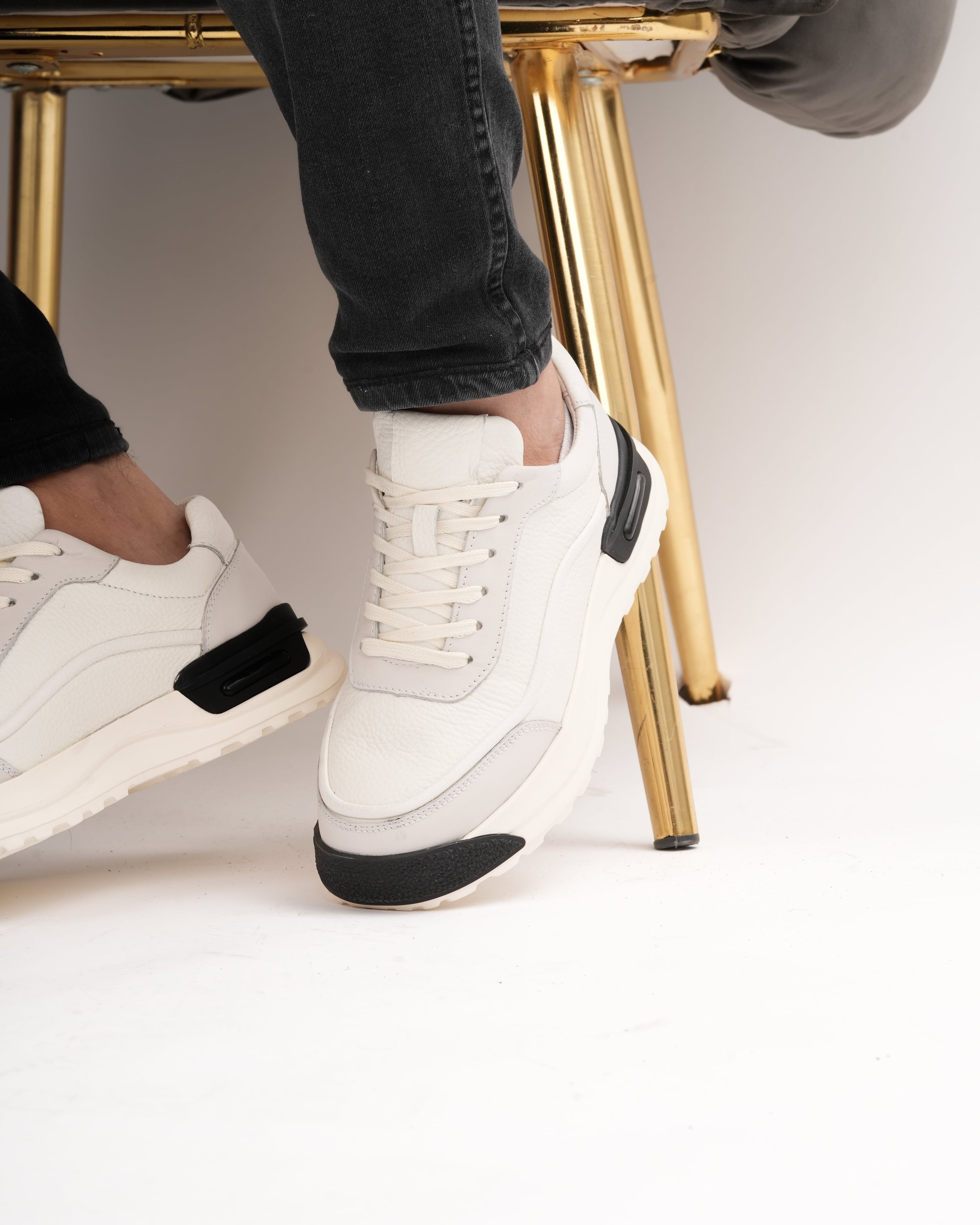 CHAR HAKİKİ DERİ GÜNLÜK ERKEK SNEAKER AYAKKABI - Beyaz