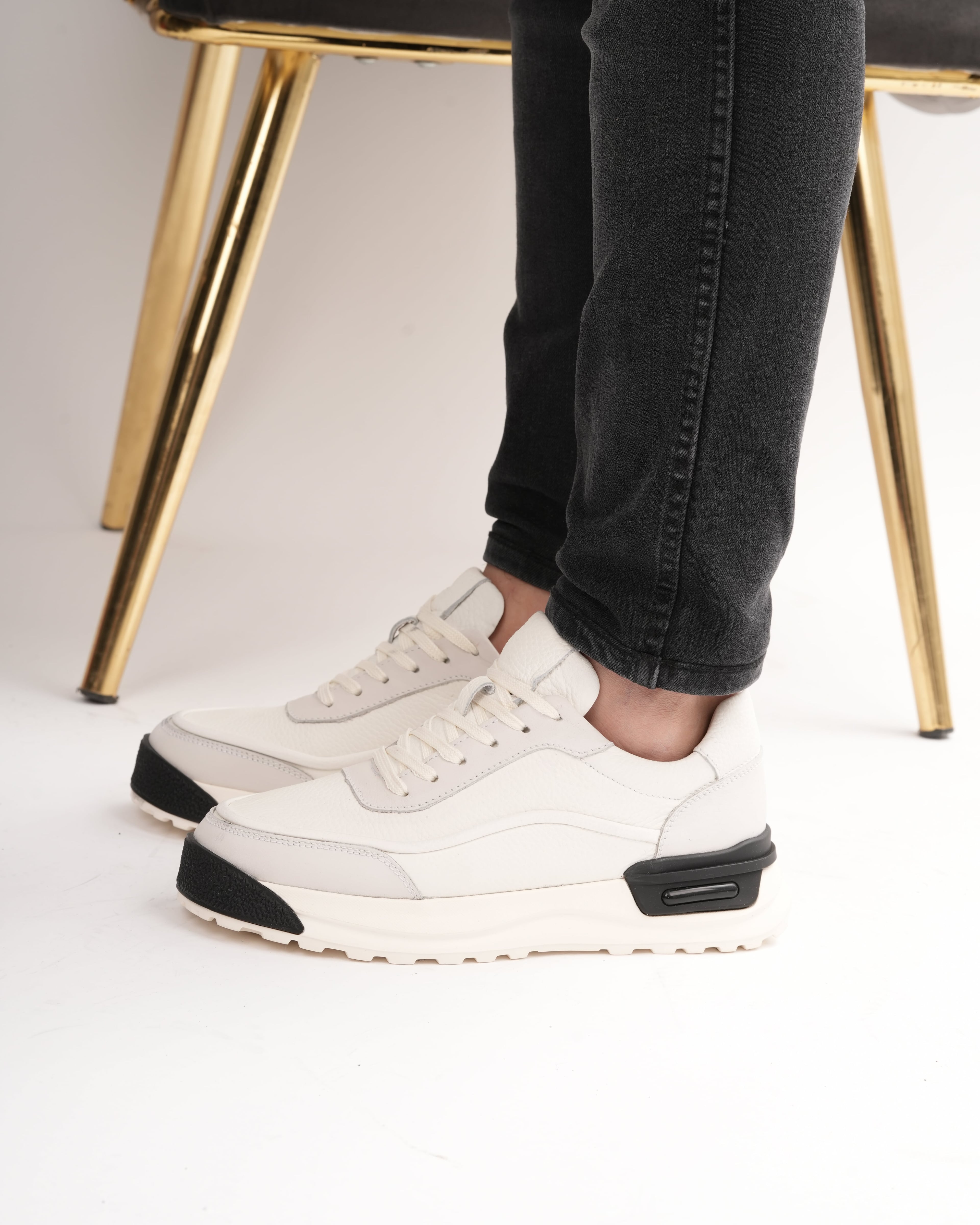 CHAR HAKİKİ DERİ GÜNLÜK ERKEK SNEAKER AYAKKABI - Beyaz