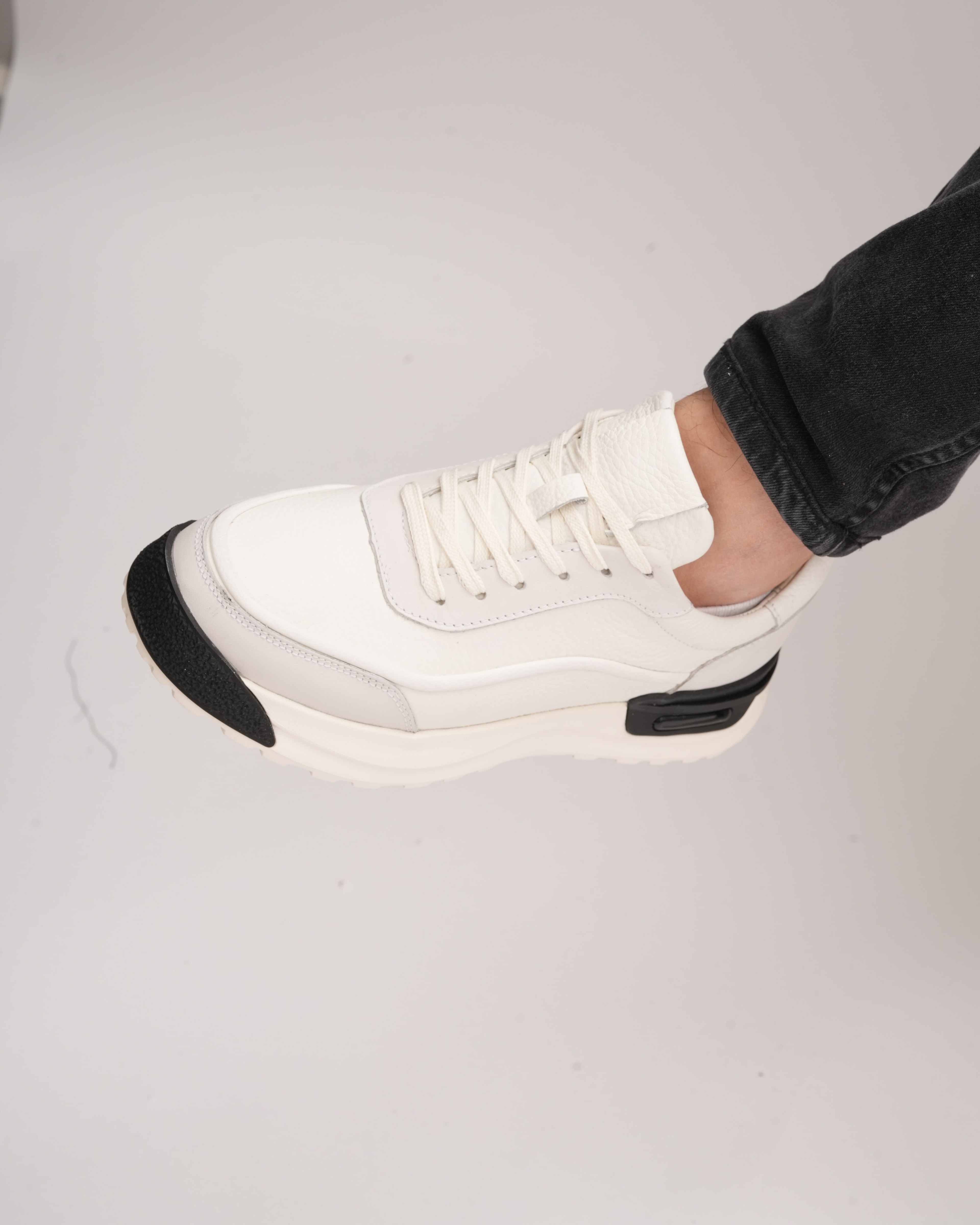 CHAR HAKİKİ DERİ GÜNLÜK ERKEK SNEAKER AYAKKABI - Beyaz