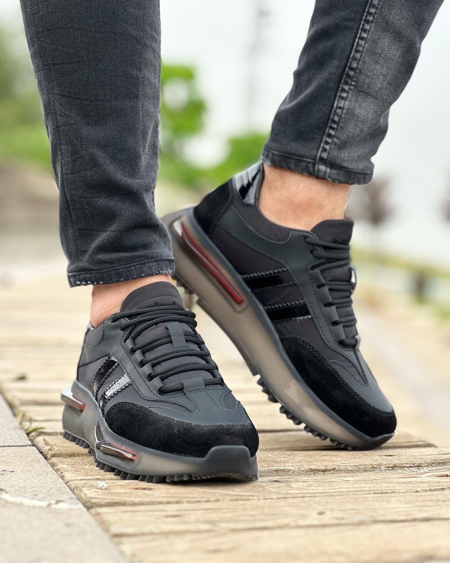 HAKİKİ DERİ AİR TABAN GÜNLÜK ERKEK SNEAKER AYAKKABI