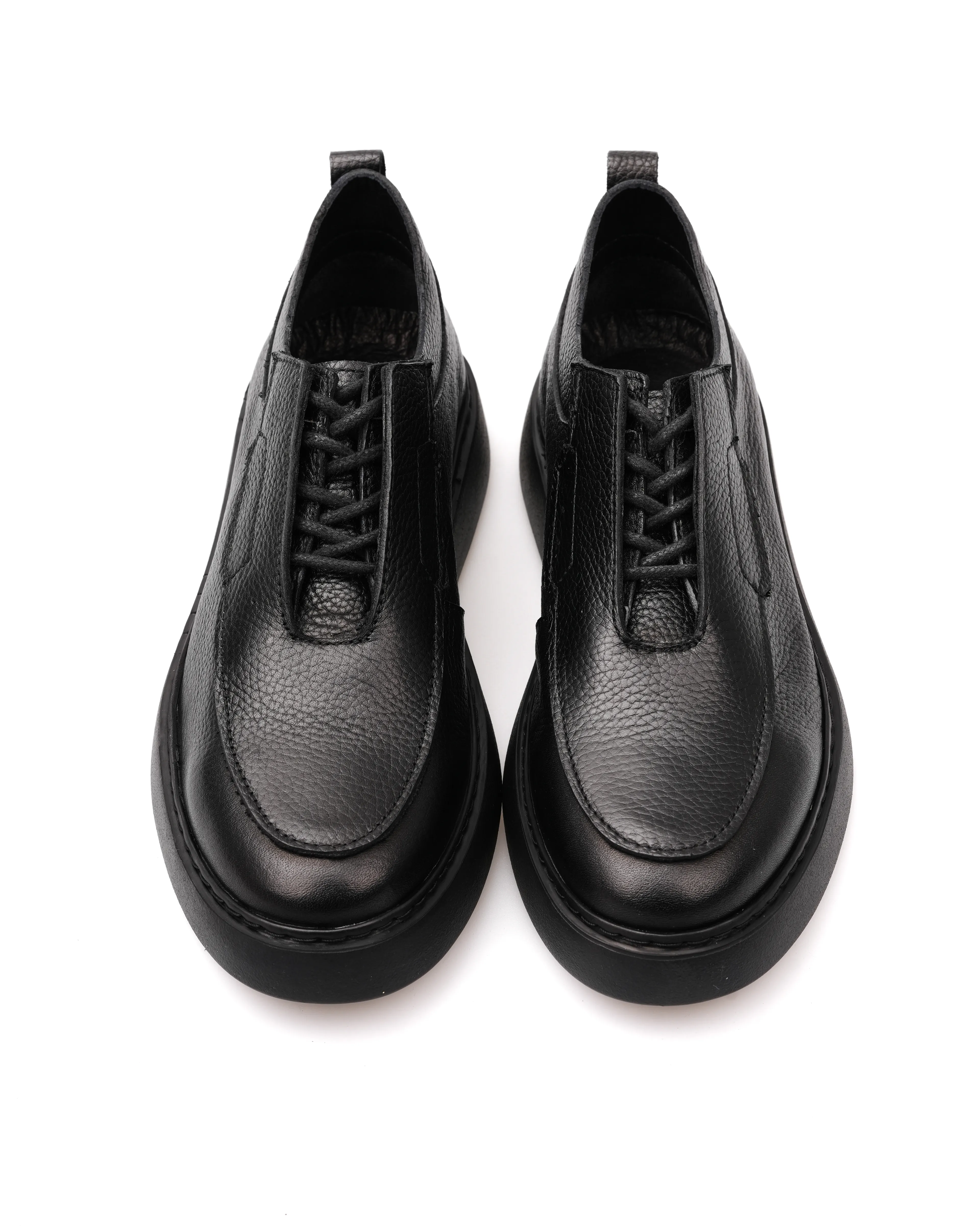 HOLAN HAKİKİ DERİ GÜNLÜK ERKEK SNEAKER AYAKKABI - Siyah