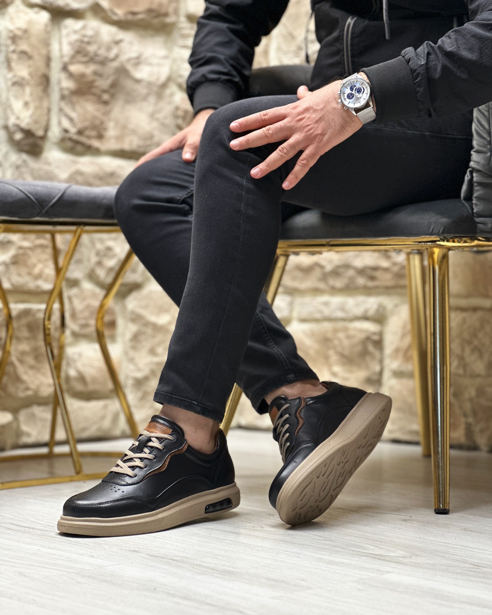 MEDISIN HAKİKİ DERİ AİR TABAN GÜNLÜK ERKEK SNEAKER AYAKKABI