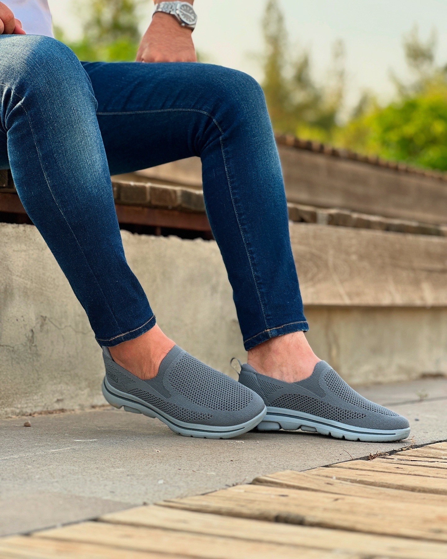 KETEN EVA TABAN GÜNLÜK ERKEK SNEAKER AYAKKABI - Gri