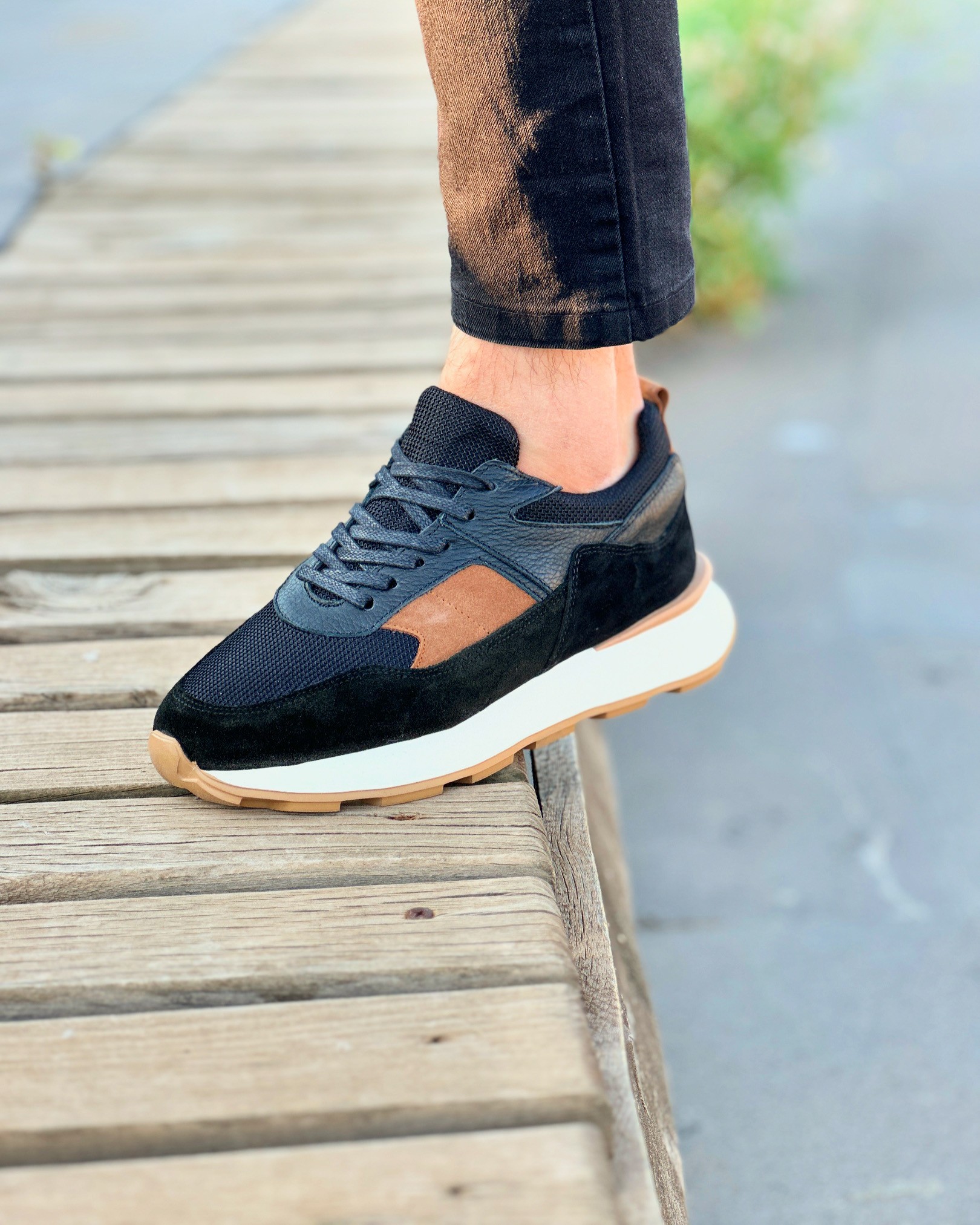 MERCURİ HAKİKİ DERİ EVA TABAN GÜNLÜK ERKEK SNEAKER AYAKKABI