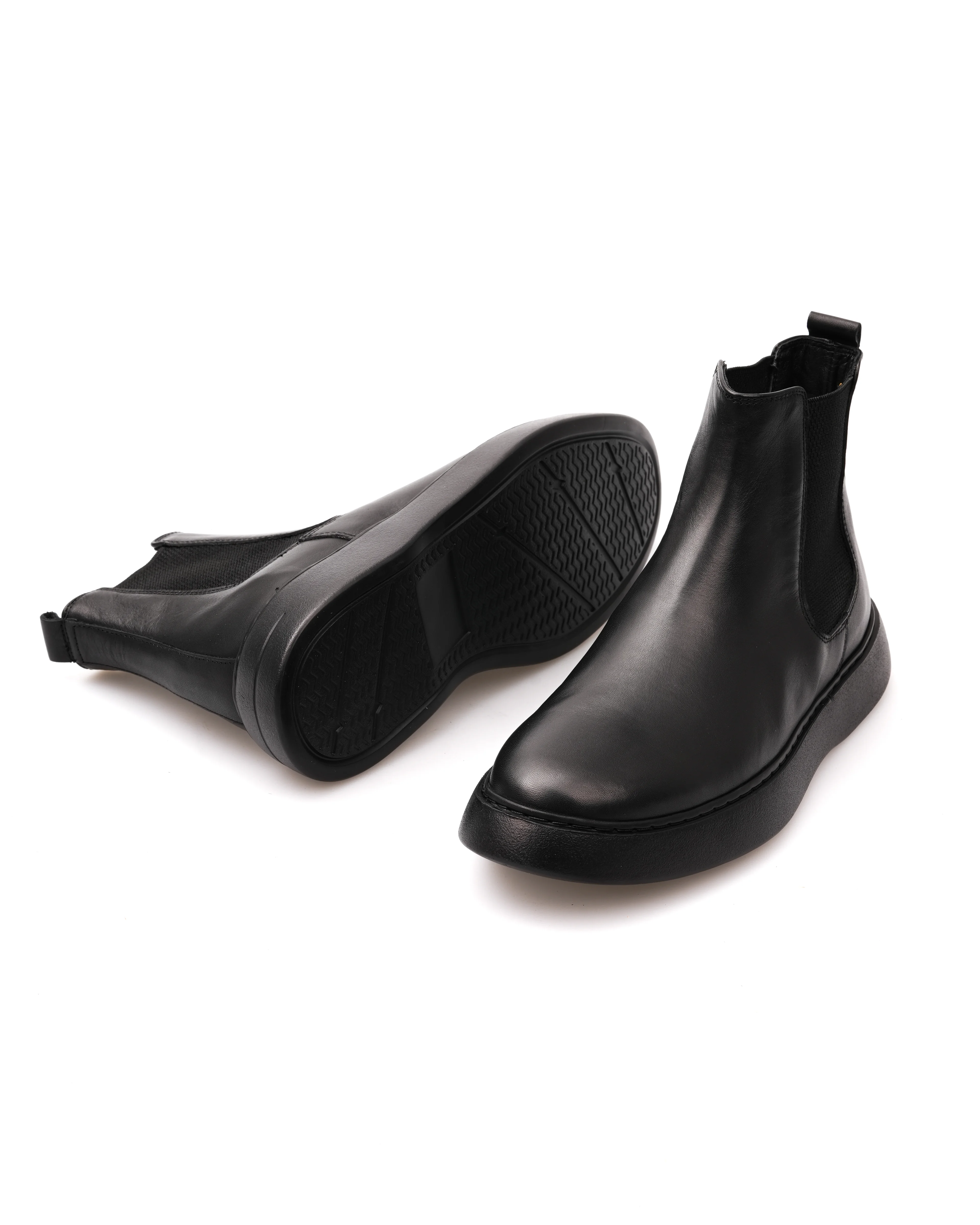 ELEK HAKİKİ DERİ GÜNLÜK ERKEK BOT - Siyah