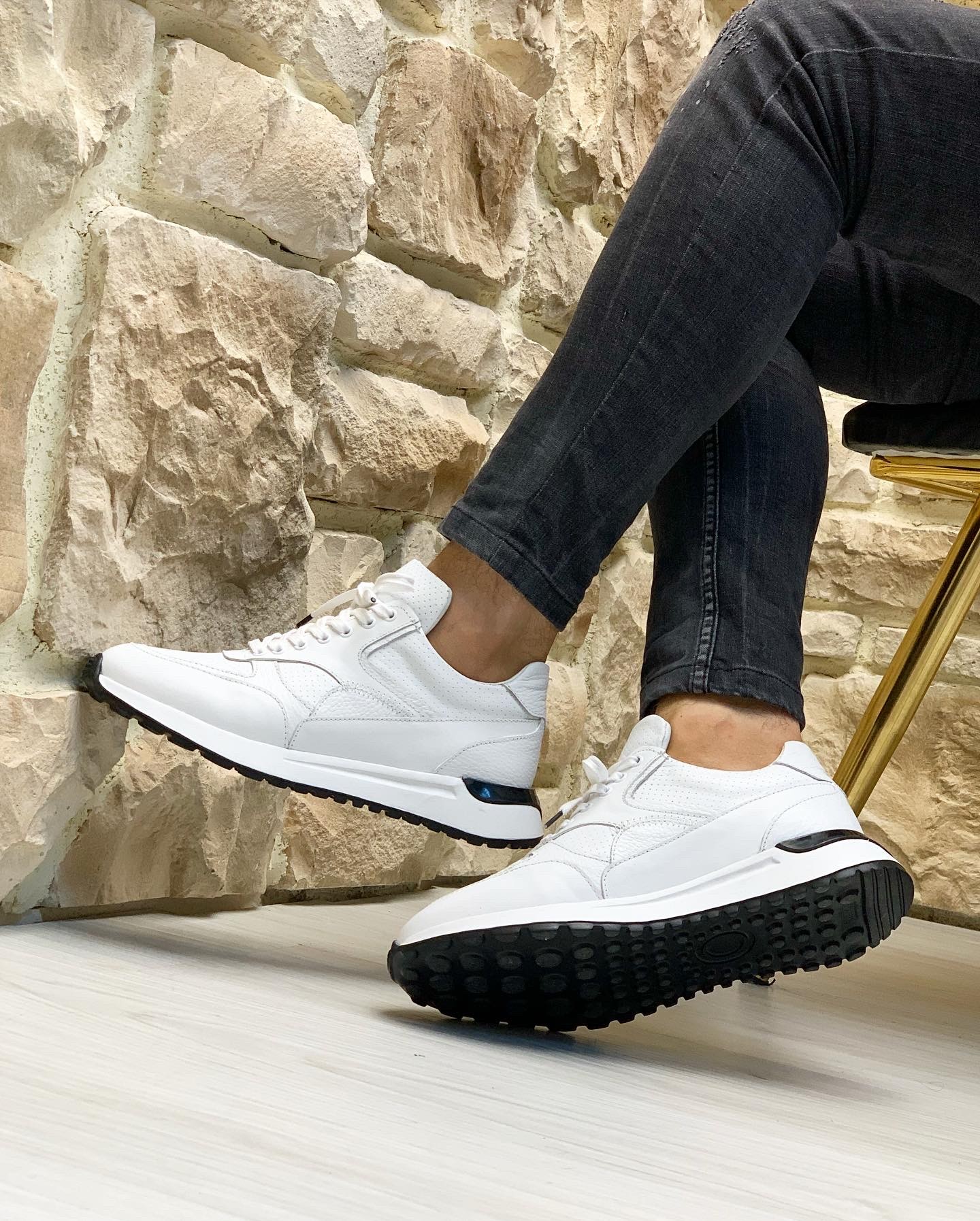 HAKİKİ DERİ EVA TABAN GÜNLÜK ERKEK SNEAKER AYAKKABI
