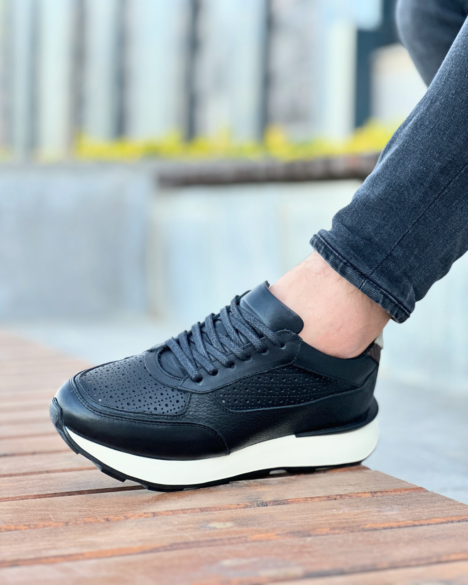 DELTADA HAKİKİ DERİ EVA TABAN GÜNLÜK ERKEK SNEAKER AYAKKABI