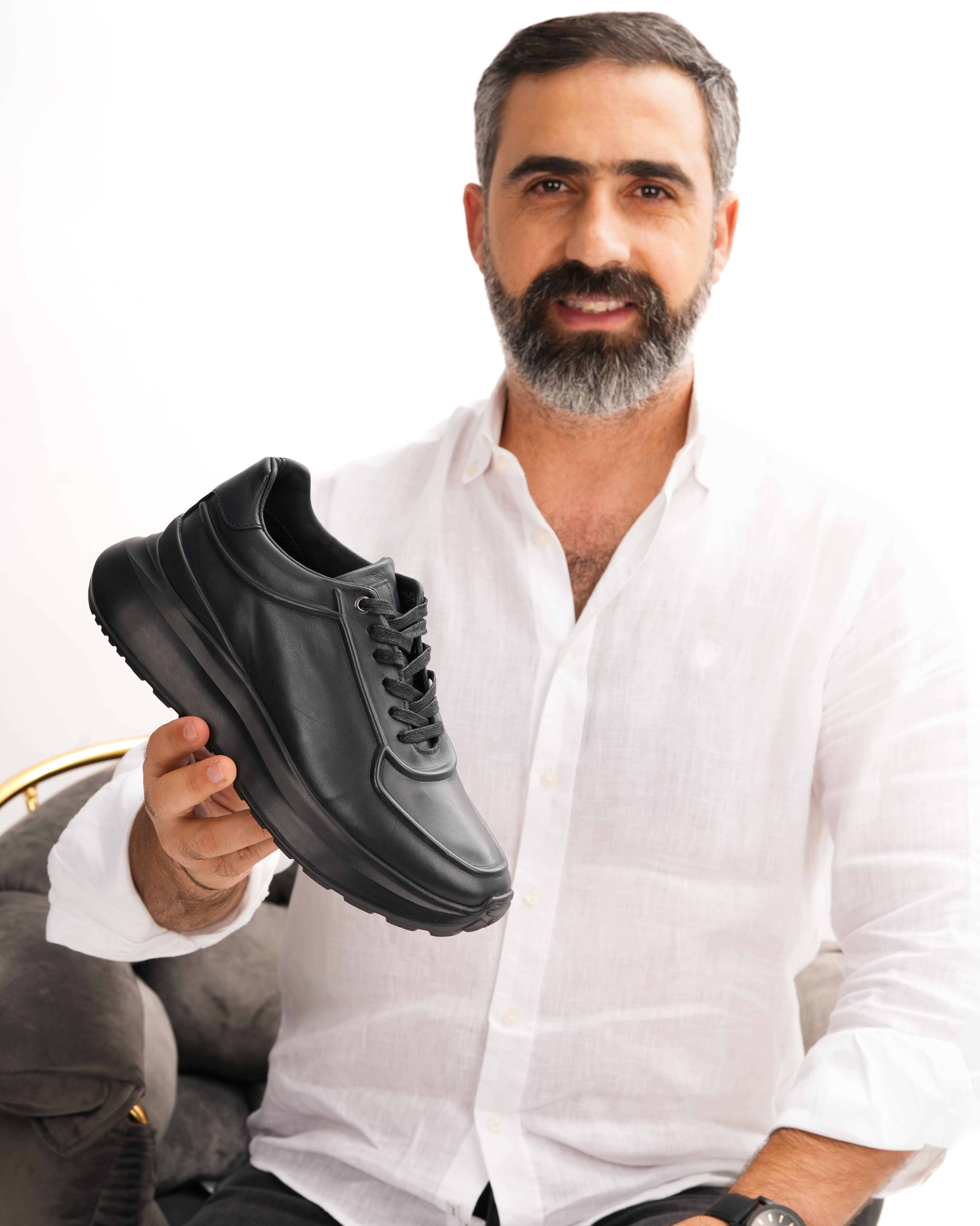 SARP HAKİKİ DERİ GÜNLÜK ERKEK SNEAKER AYAKKABI - Lacivert