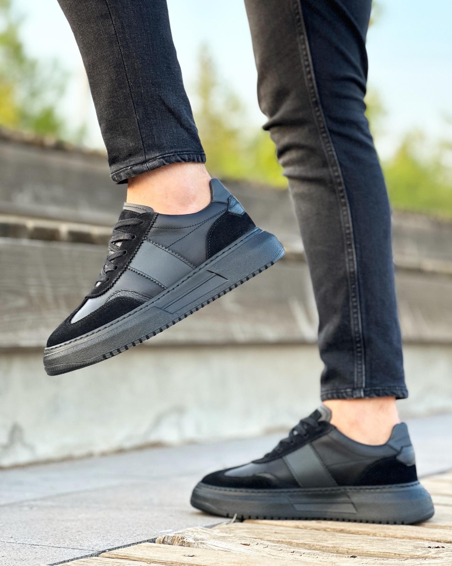 HAKİKİ DERİ EVA TABAN GÜNLÜK ERKEK SNEAKER AYAKKABI