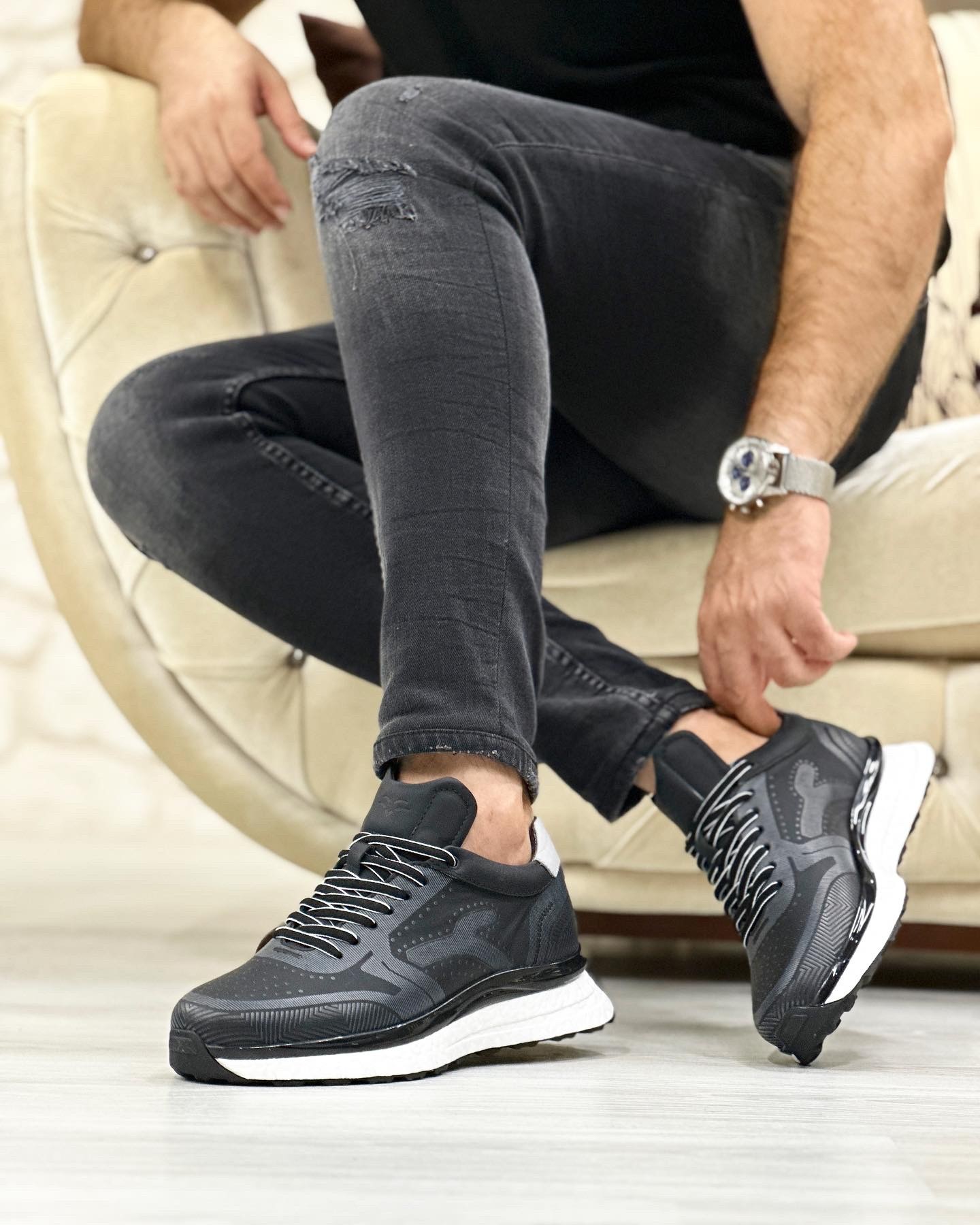 TURENJ HAKİKİ DERİ AİR TABAN GÜNLÜK ERKEK SNEAKER AYAKKABI