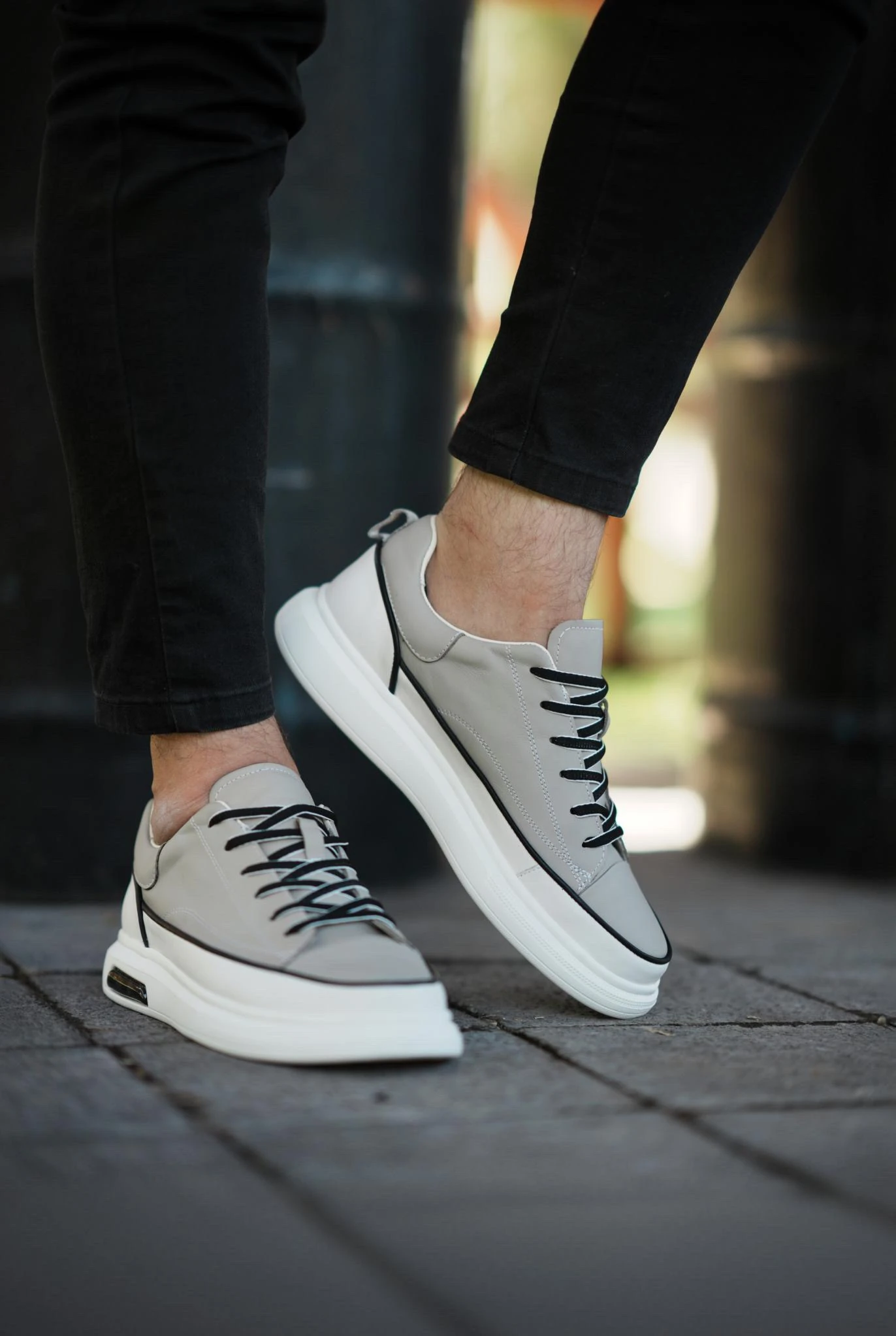 CEHA HAKİKİ DERİ AİR TABAN GÜNLÜK ERKEK SNEAKER AYAKKABI - Bej