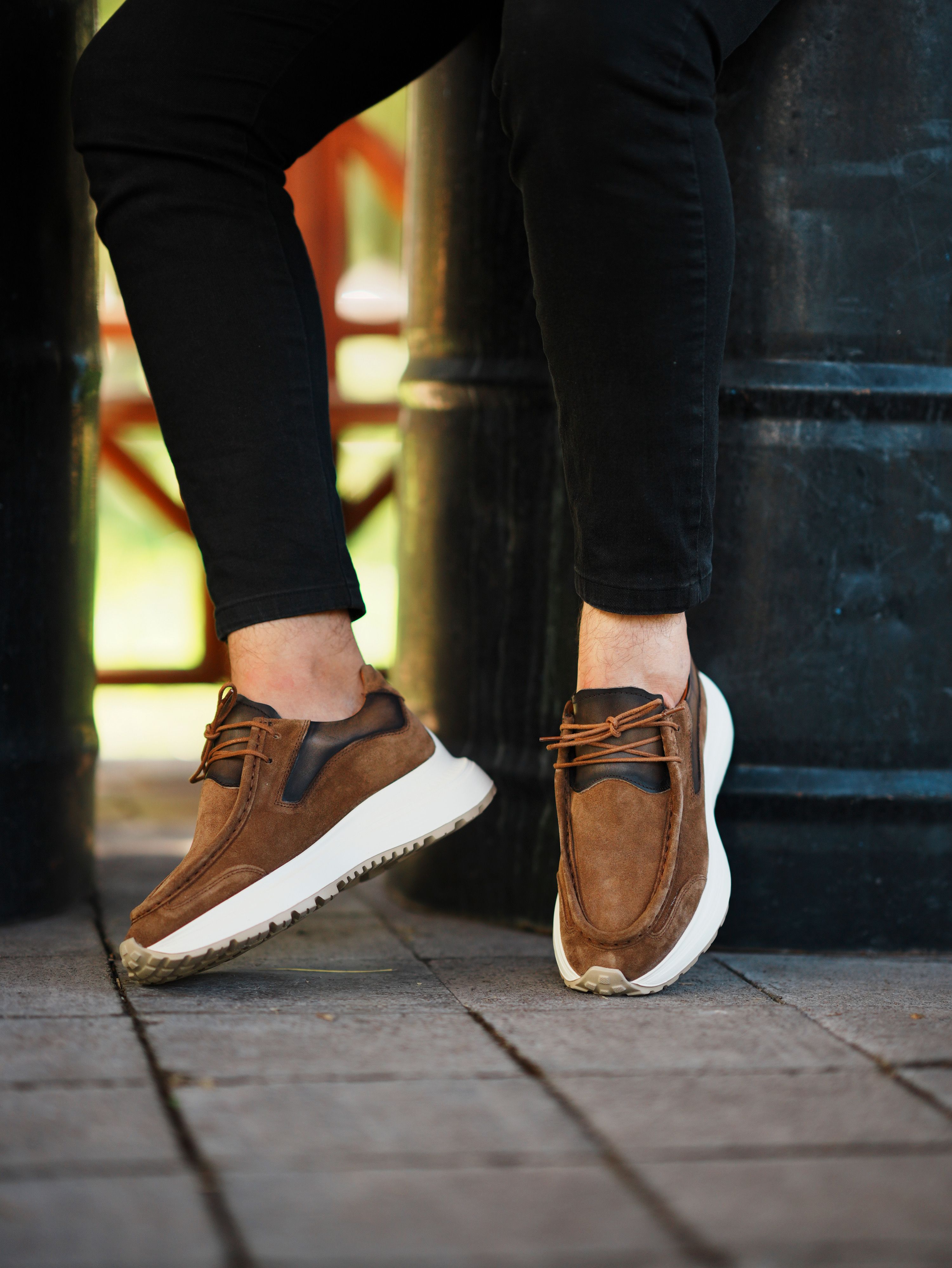 DUBLİN HAKİKİ DERİ EVA TABAN GÜNLÜK ERKEK SNEAKER AYAKKABI - Taba