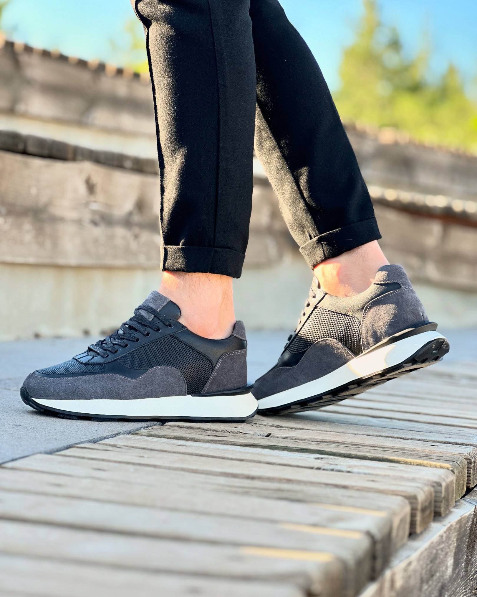 EMBİD HAKİKİ DERİ EVA TABAN GÜNLÜK ERKEK SNEAKER AYAKKABI