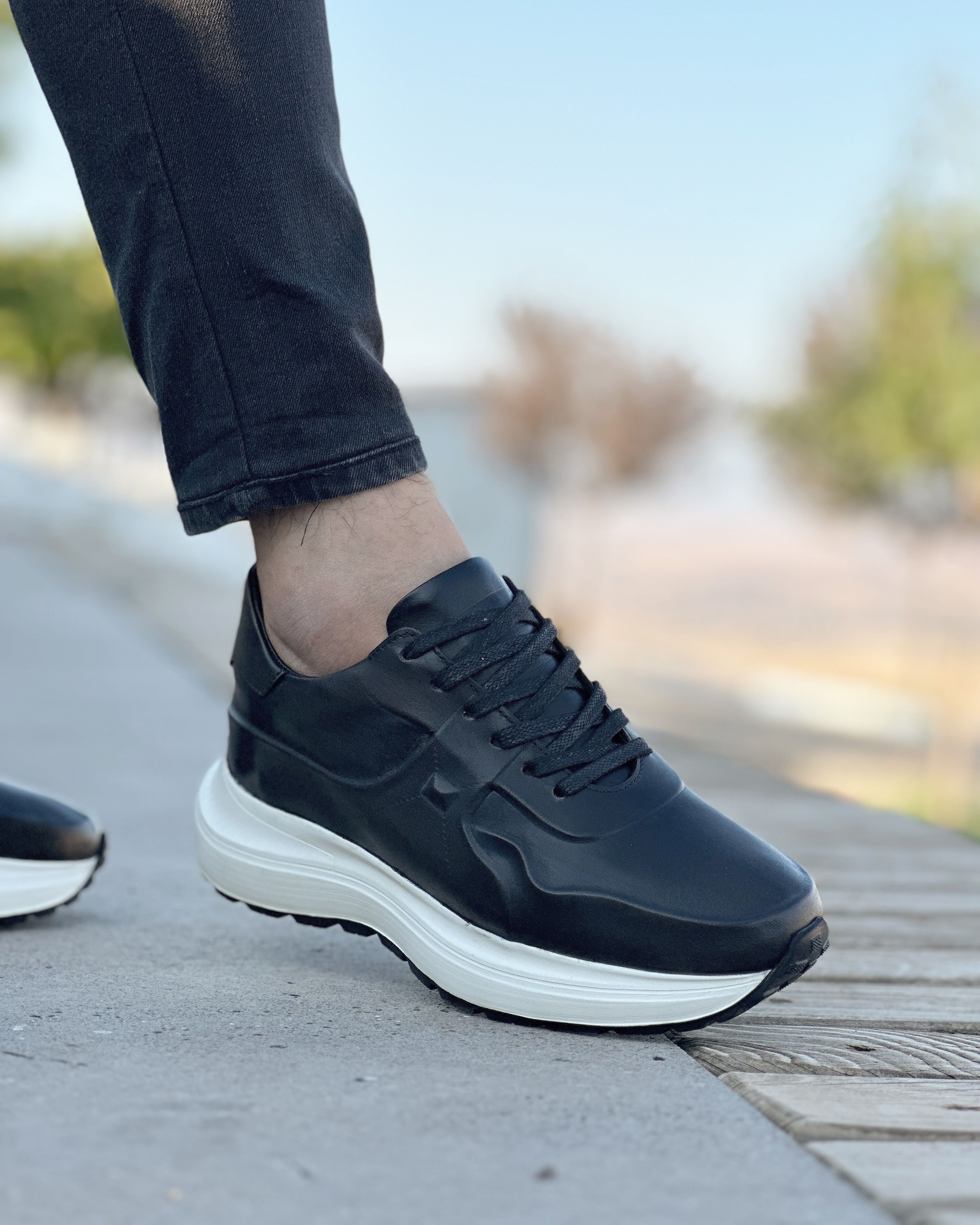 STERK HAKİKİ DERİ EVA TABAN GÜNLÜK ERKEK SNEAKER AYAKKABI
