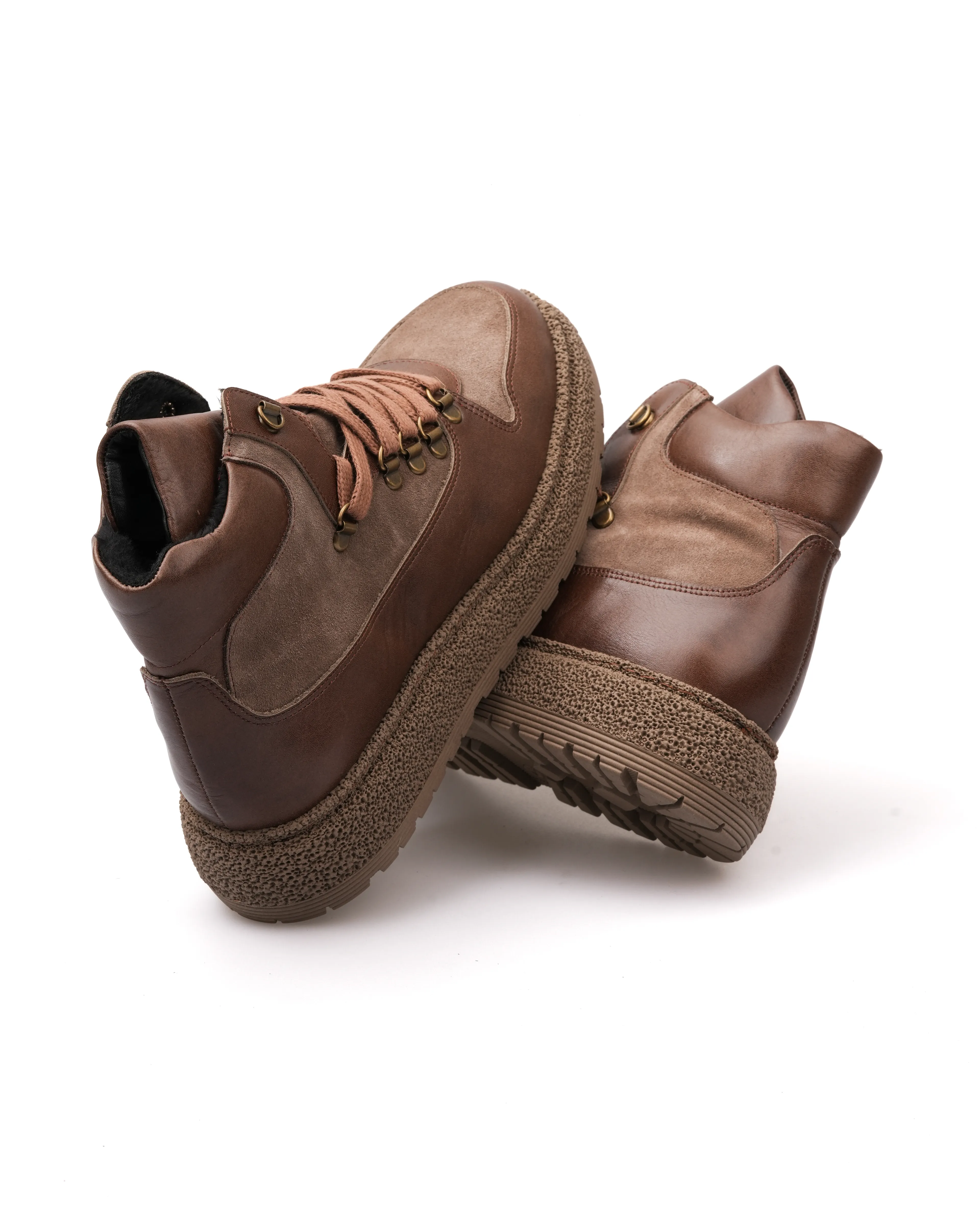 MARTİYA HAKİKİ DERİ GÜNLÜK ERKEK BOT - Vizon