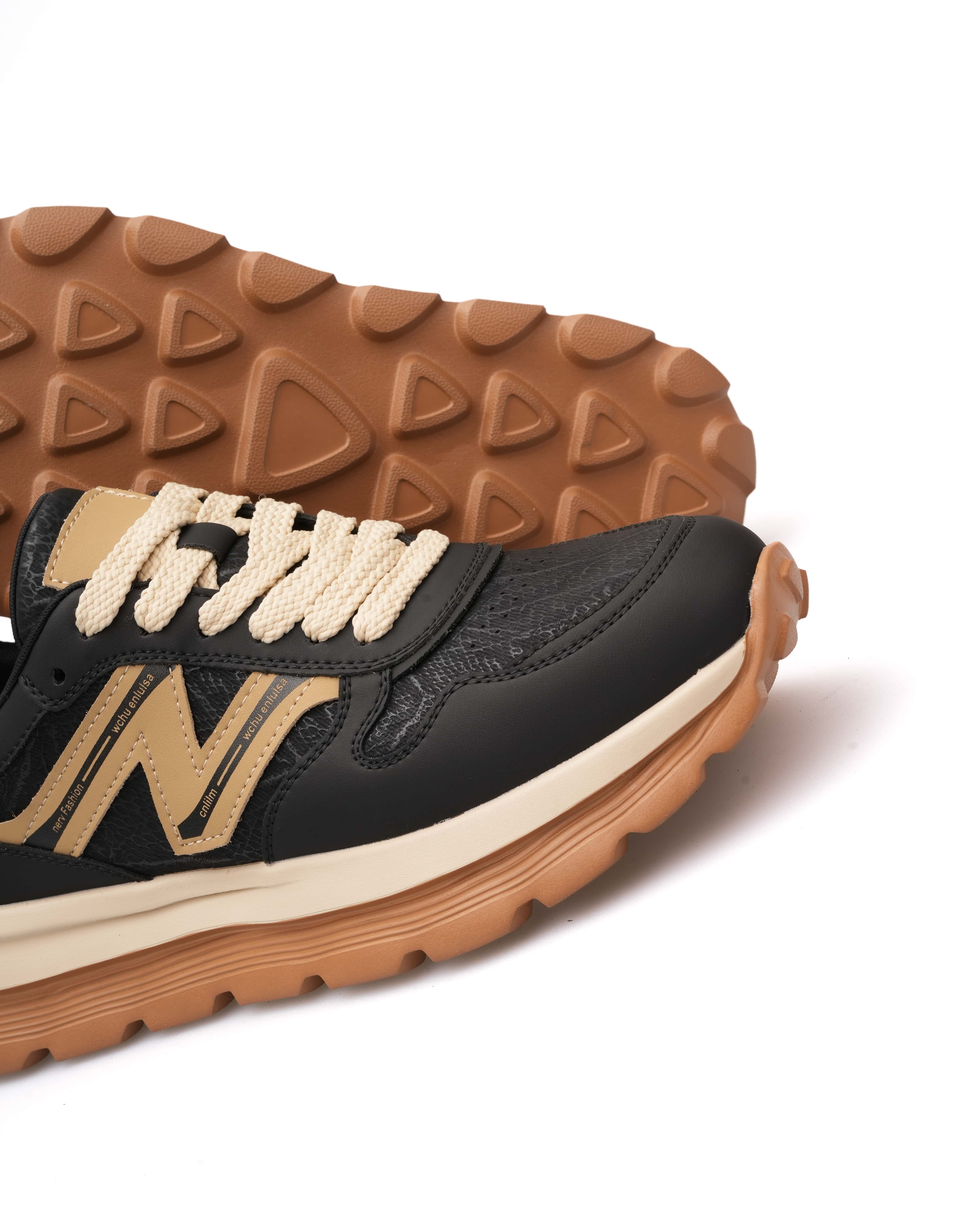 RETHAN HAKİKİ DERİ GÜNLÜK ERKEK SNEAKER AYAKKABI - Siyah