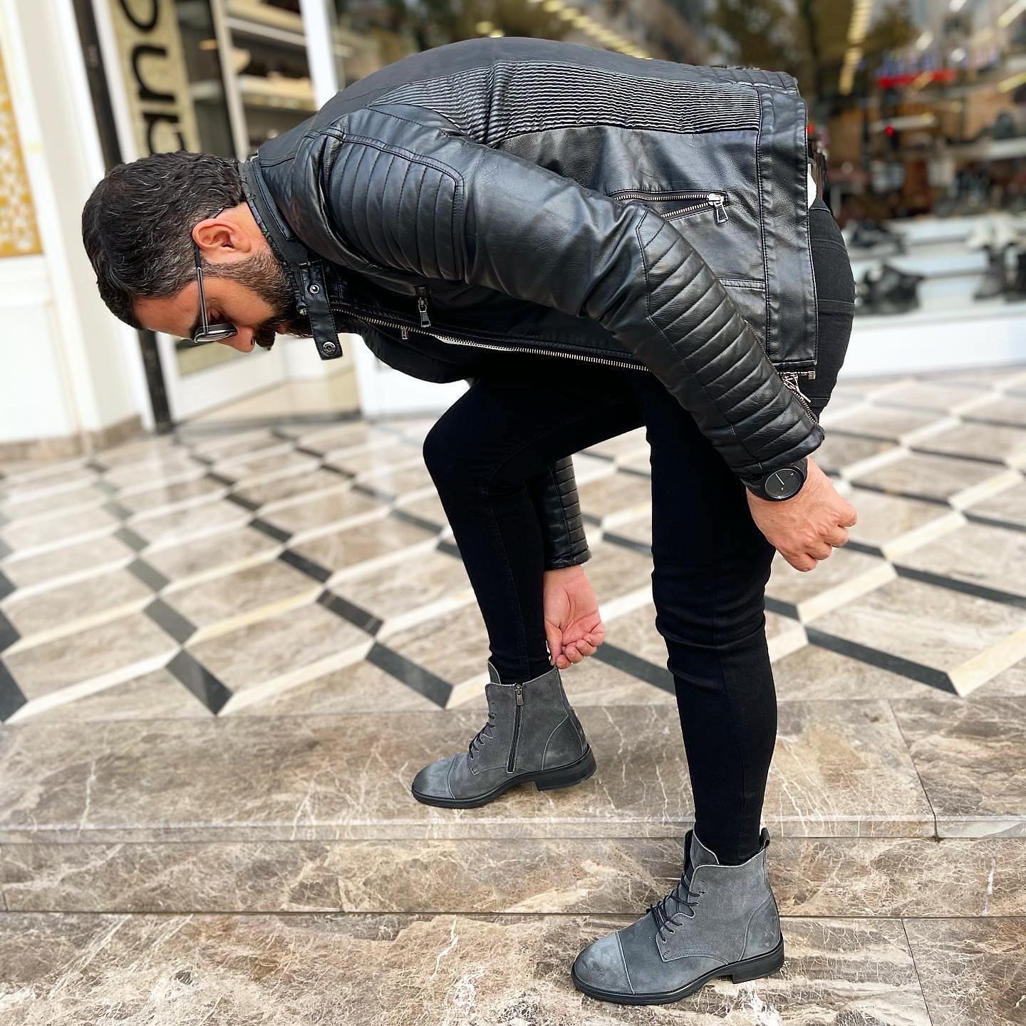YALLER HAKİKİ DERİ GÜNLÜK ERKEK POSTAL BOT - Gri