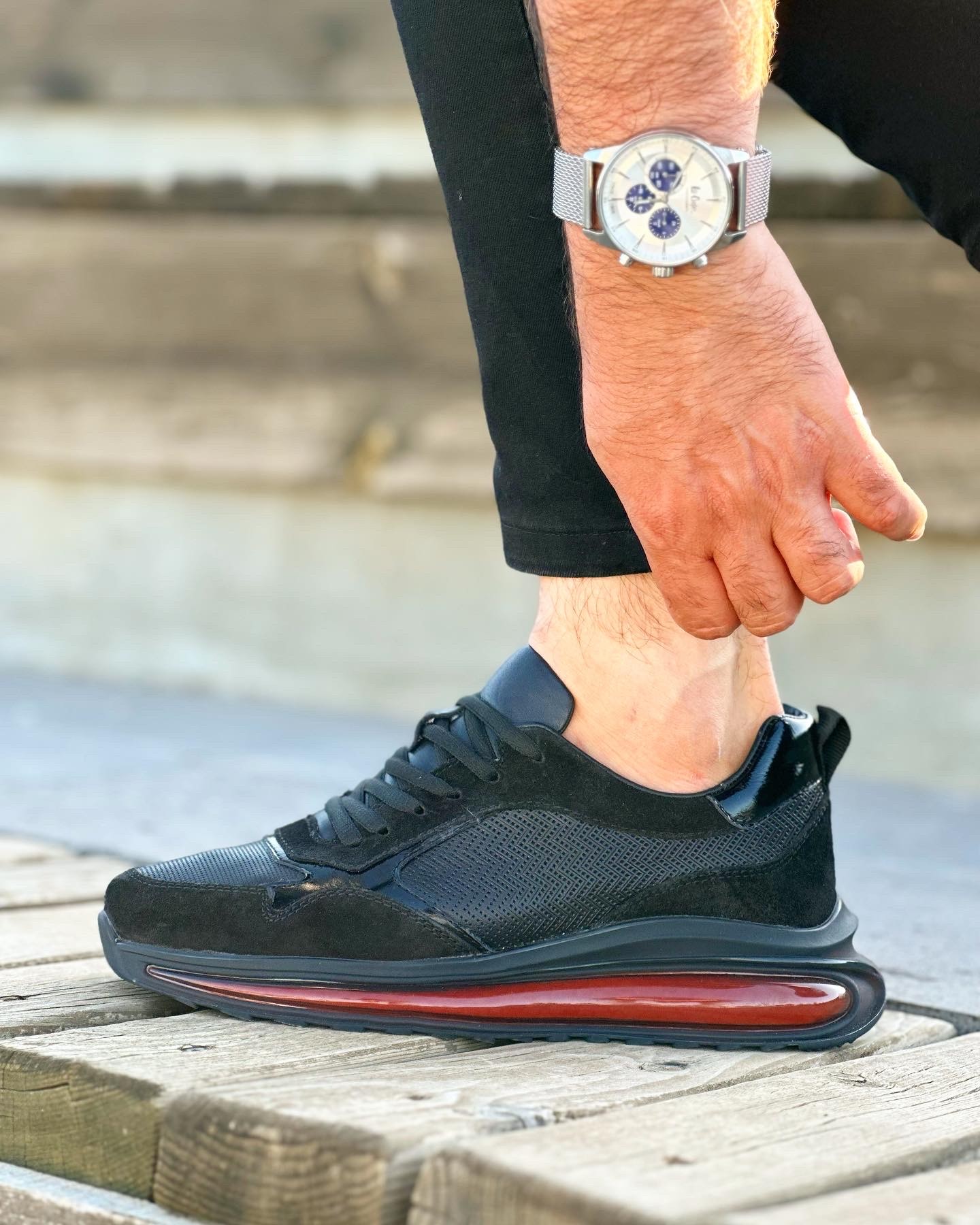 HAKİKİ DERİ AİR TABAN GÜNLÜK ERKEK SNEAKER AYAKKABI