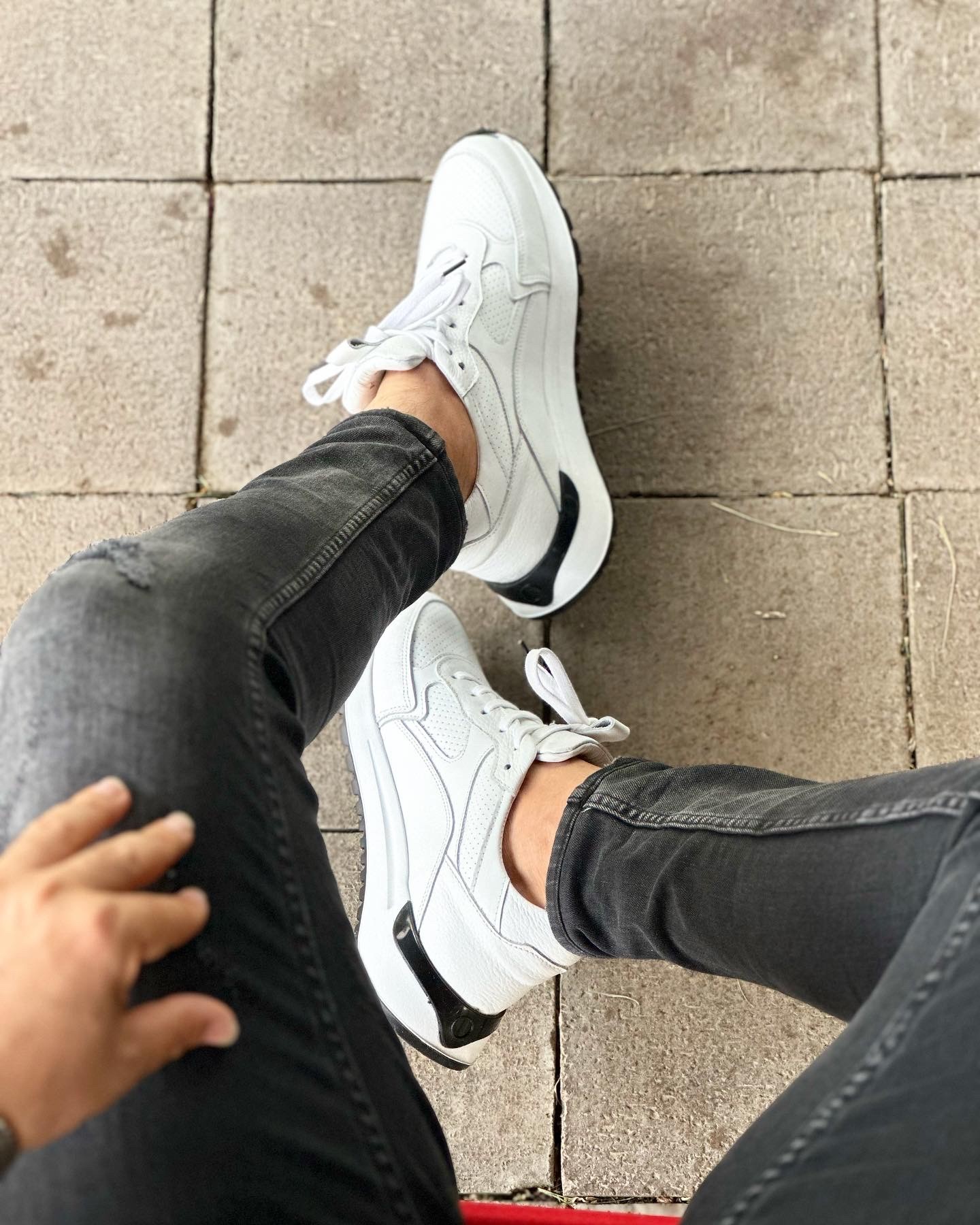 PHORUS HAKİKİ DERİ EVA TABAN GÜNLÜK SNEAKER ERKEK AYAKKABI - Beyaz
