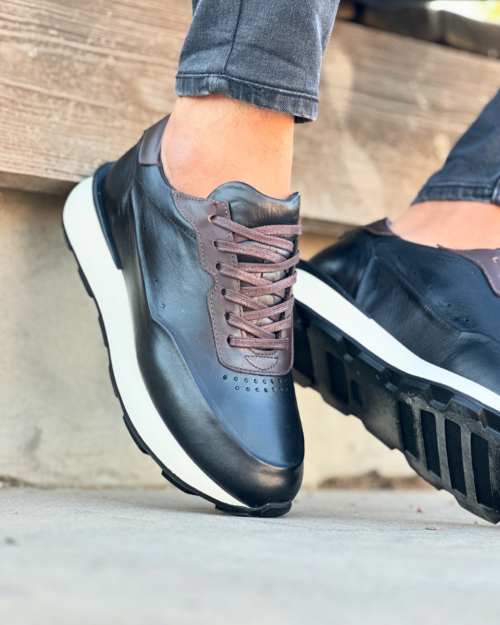 NOVA HAKİKİ DERİ EVA TABAN GÜNLÜK ERKEK SNEAKER AYAKKABI