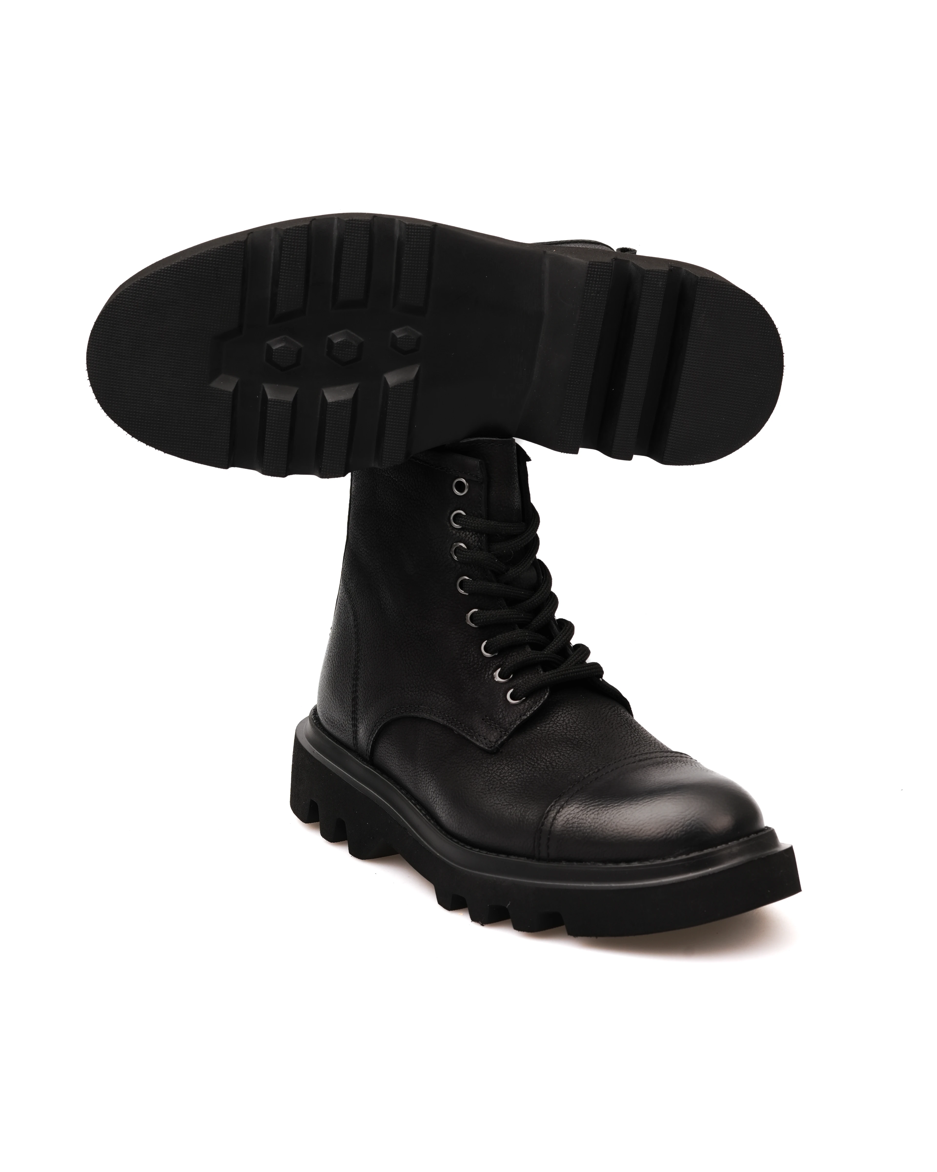 ROYAN HAKİKİ DERİ NUBUK ERKEK POSTAL BOT - Siyah Nubuk