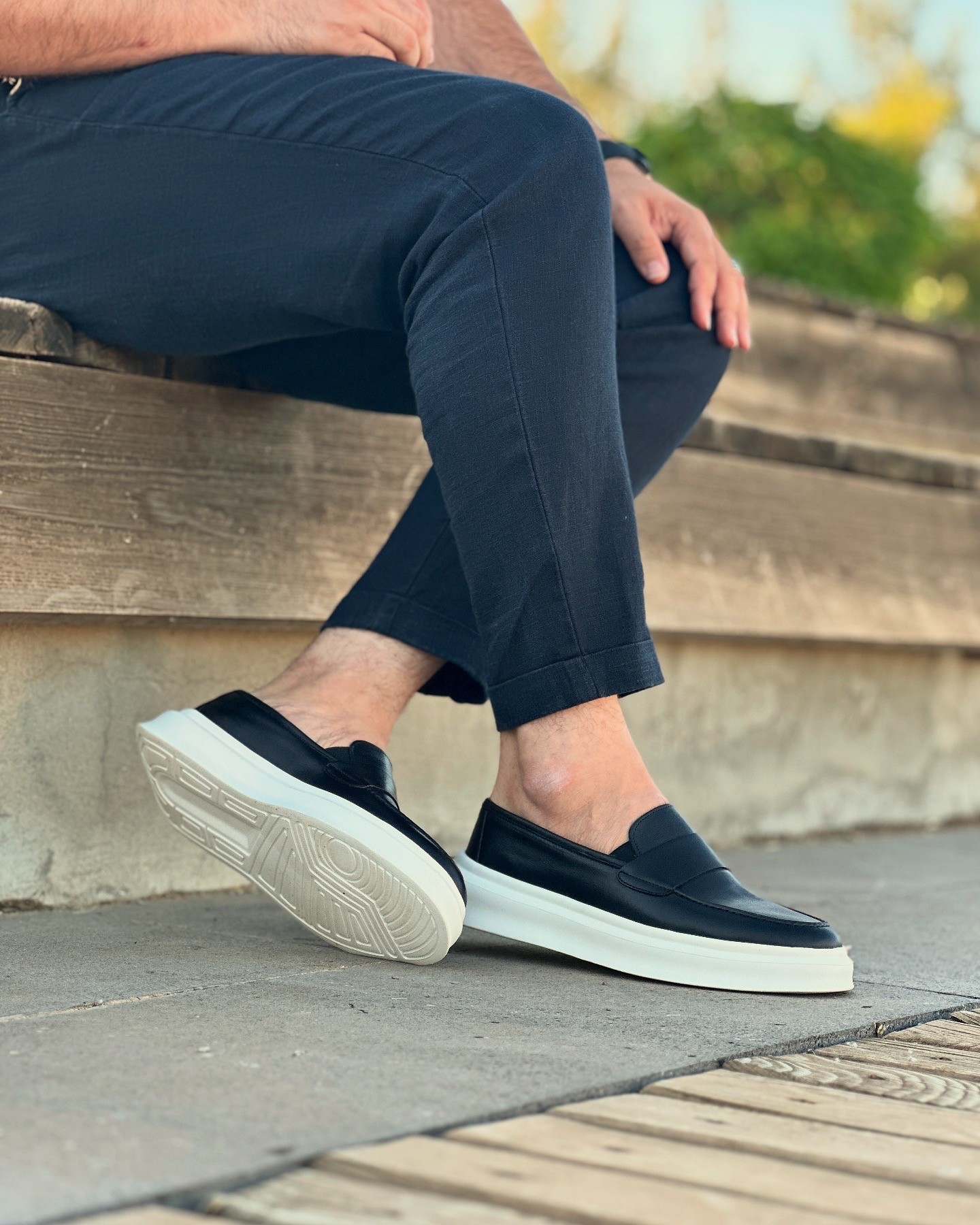 ADOK MODEL HAKİKİ DERİ AİR TABAN GÜNLÜK ERKEK CASUAL AYAKABI - Siyah