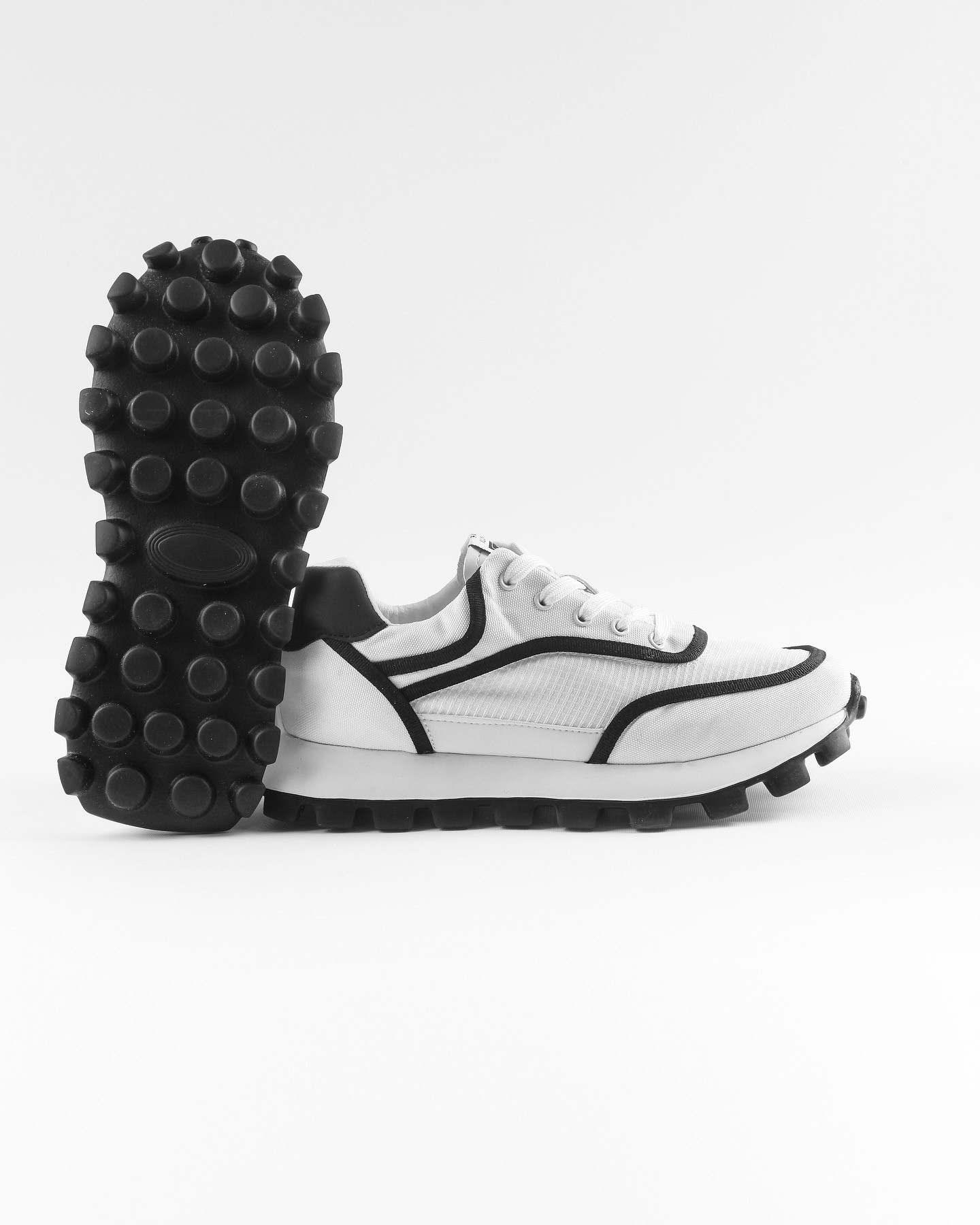 HALDE KETEN GÜNLÜK ERKEK SNEAKER AYAKKABI - Beyaz