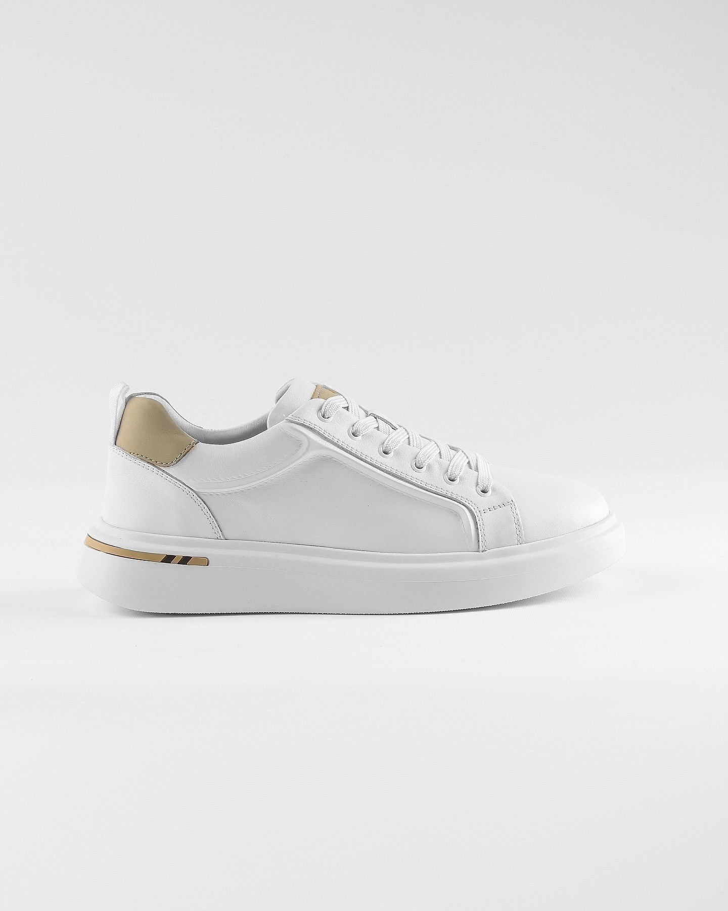 MEBRA HAKİKİ DERİ AİR TABAN GÜNLÜK ERKEK SNEAKER AYAKKABI - Beyaz