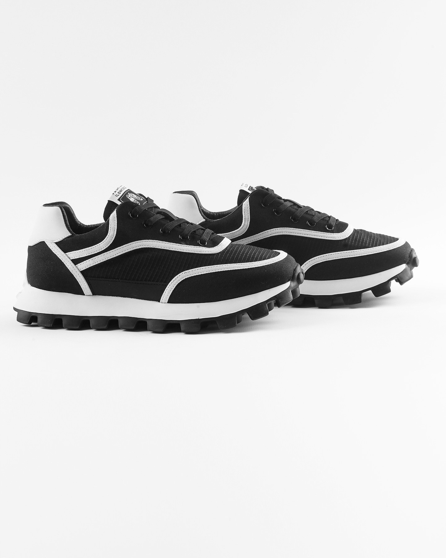 HALDE KETEN GÜNLÜK ERKEK SNEAKER AYAKKABI - Siyah