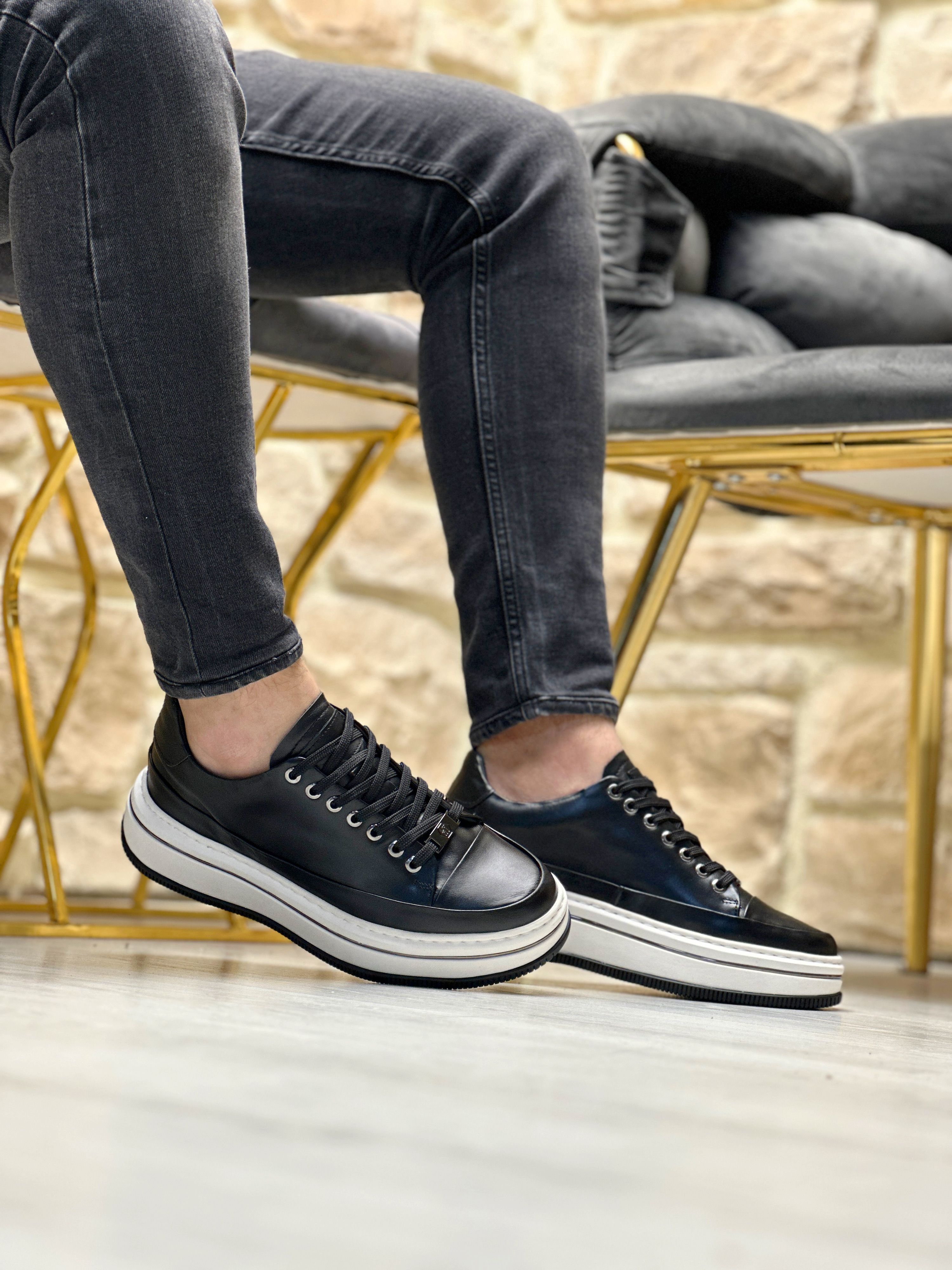 ROGLAN HAKİKİ DERİ EVA TABAN GÜNLÜK ERKEK SNEAKER AYAKKABI